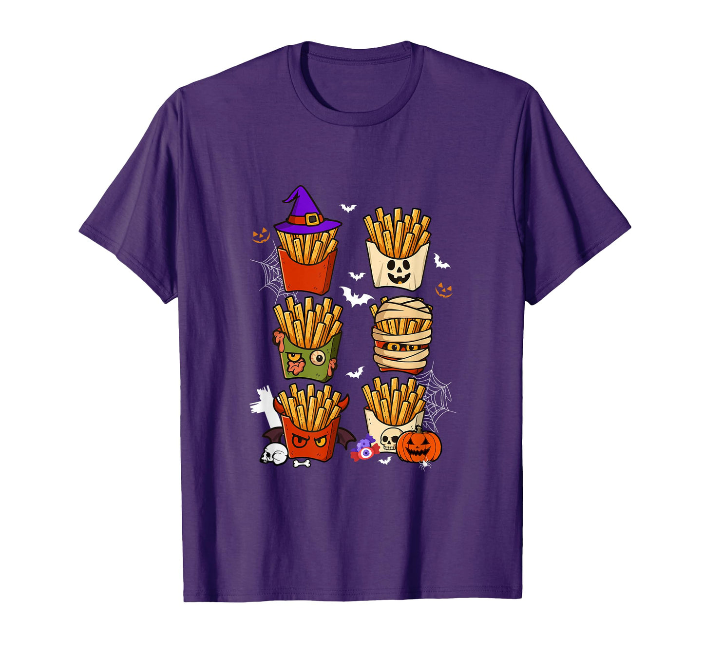 Horror French Fries Collection Boo Witch Zombie Halloween T-Shirt