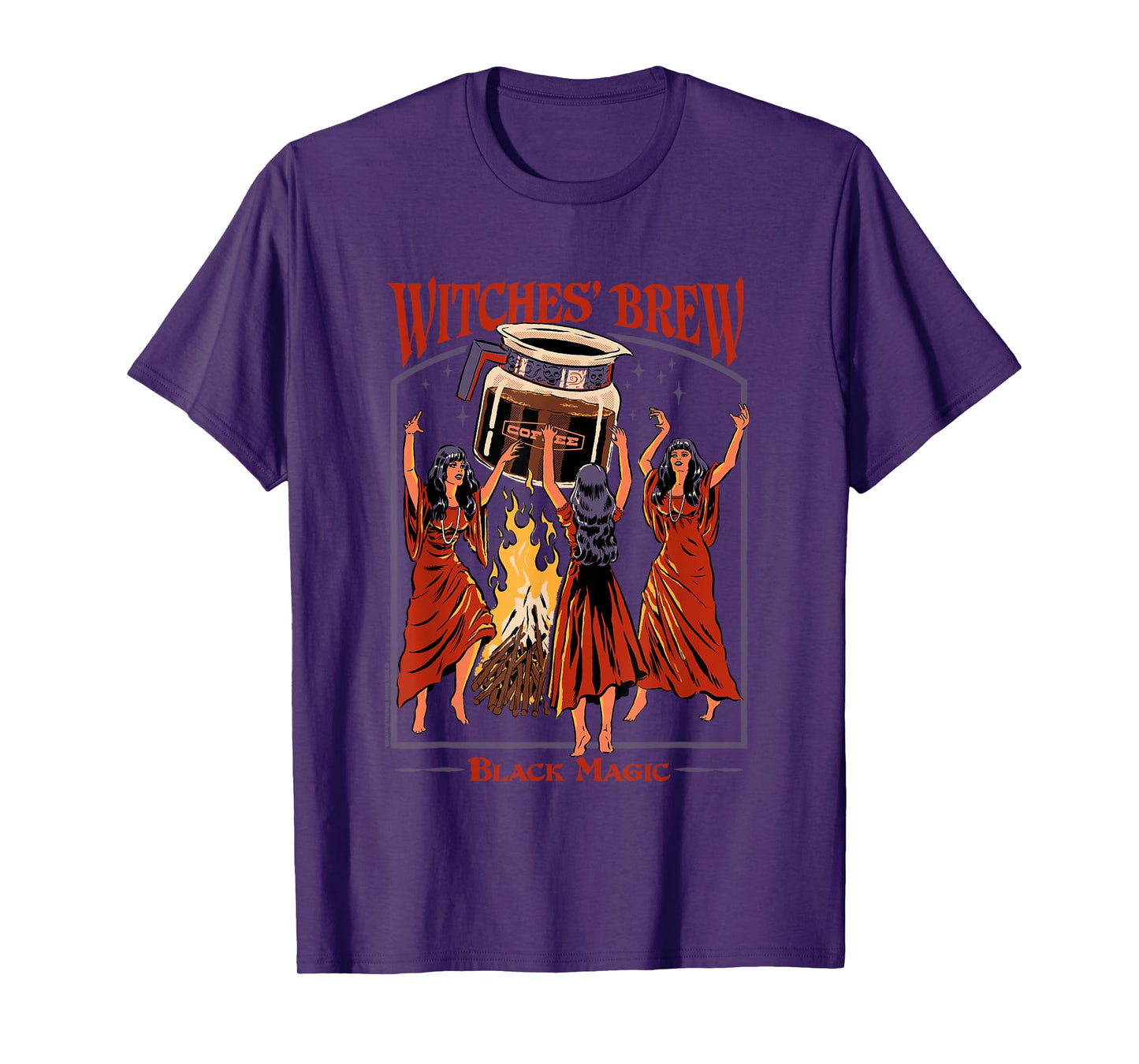Witches Brew Coffee Sarcastic Vintage Funny Adult Humor T-Shirt