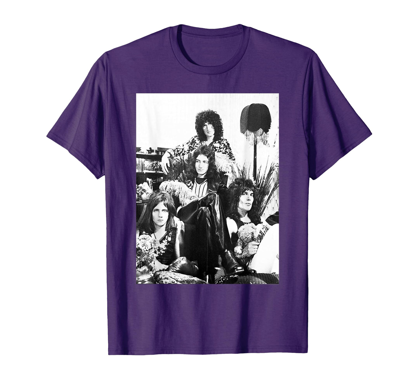 Queen Official Lampshade Promo B&W Vintage Photo T-Shirt
