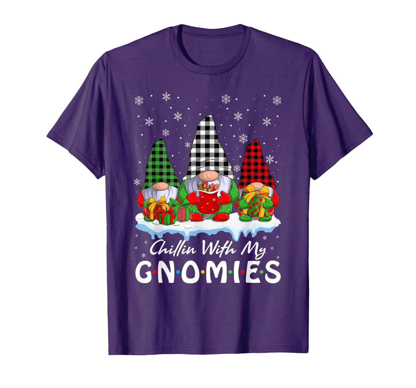 Gnome Christmas Pajamas Chillin with My Gnomies Christmas T-Shirt