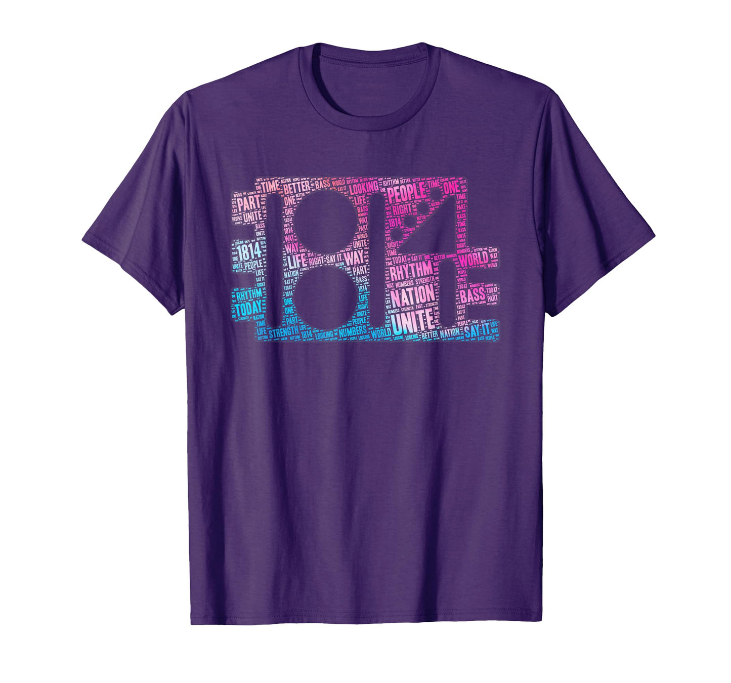 Rhythm Vintage Nation 1814 Aesthetic Typography Desi Tie Dye T-Shirt