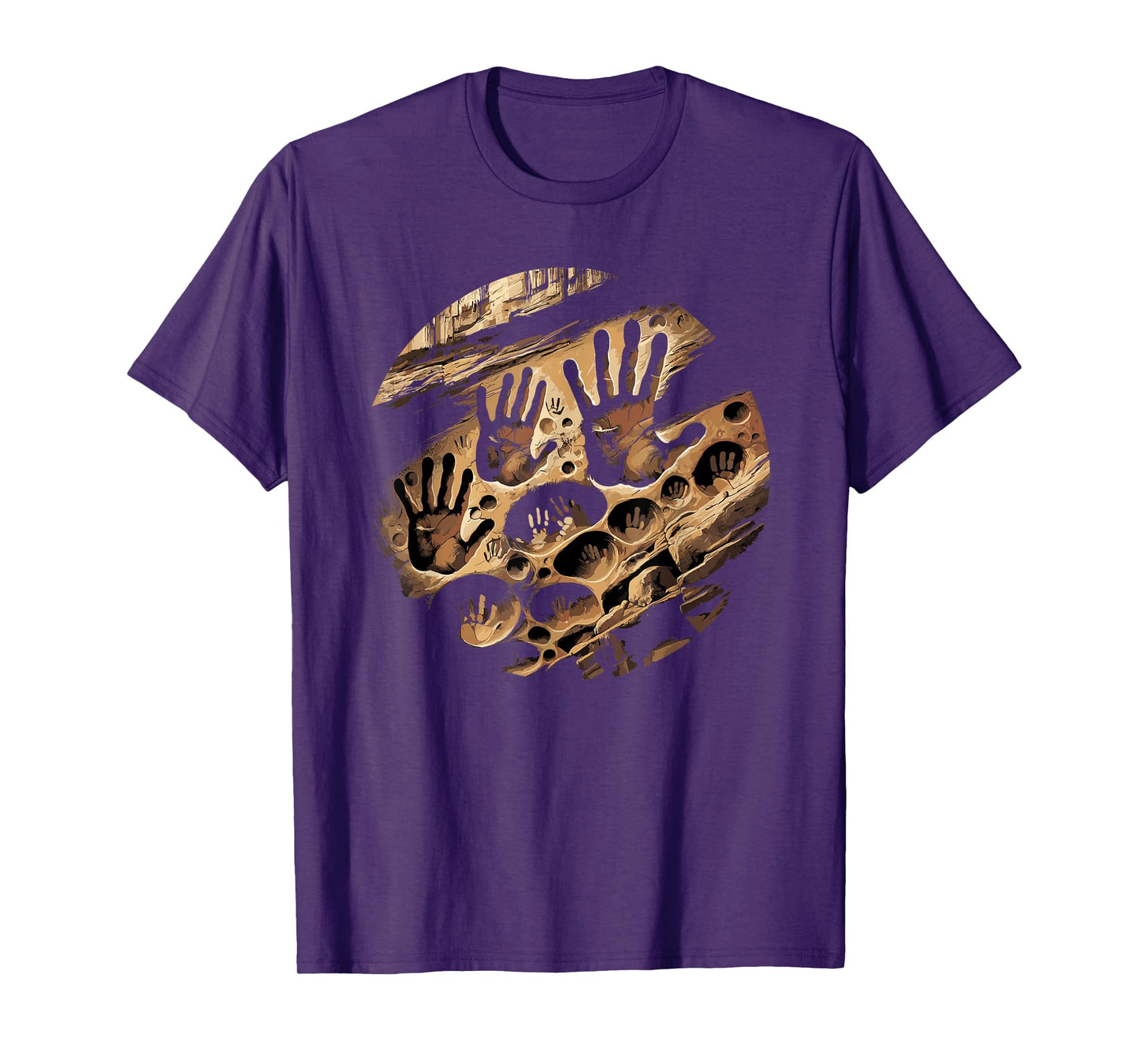 Kokopelli Petroglyphs Rock Painting Cave Art Design T-Shirt
