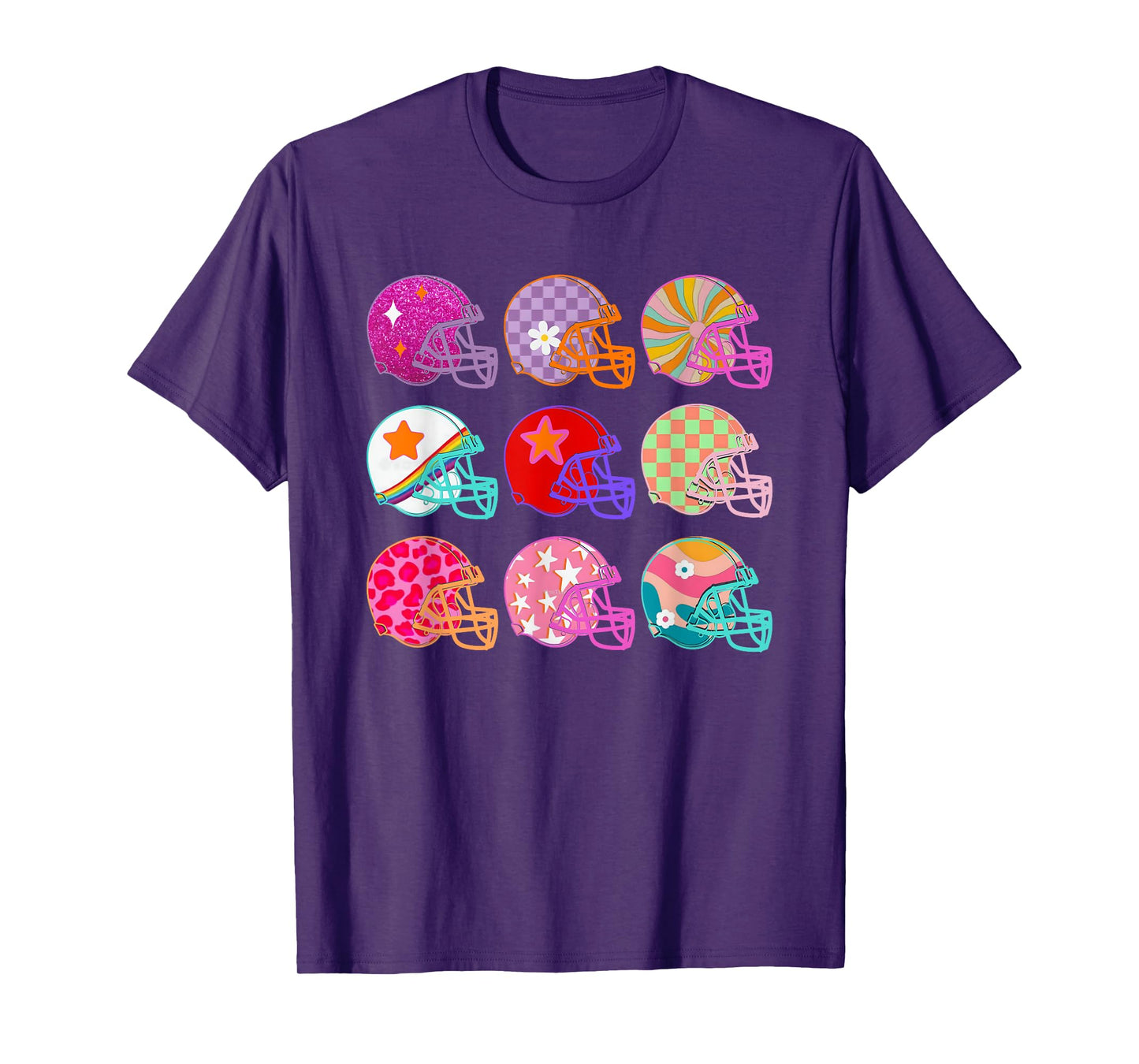 Football Hat Colorful Football For Football Players T-Shirt
