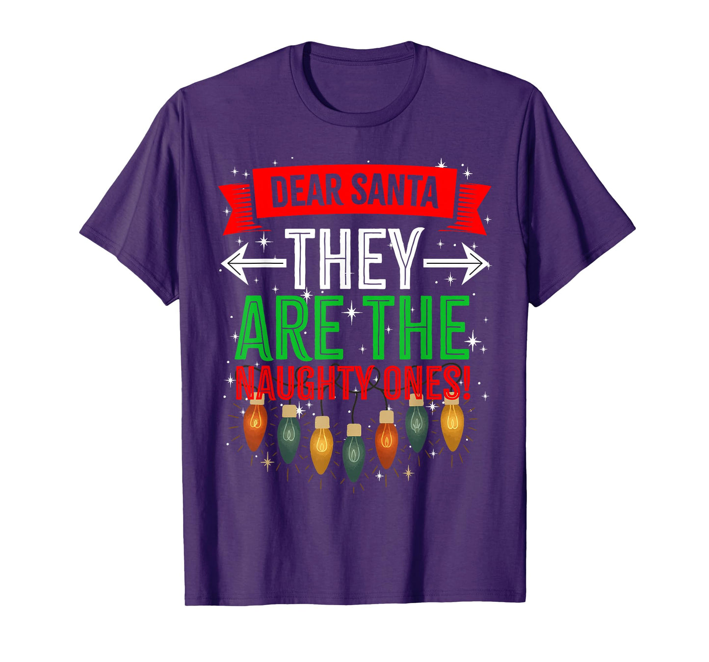 Dear Santa They are The Naughty Ones, Adult Christmas Pajama T-Shirt