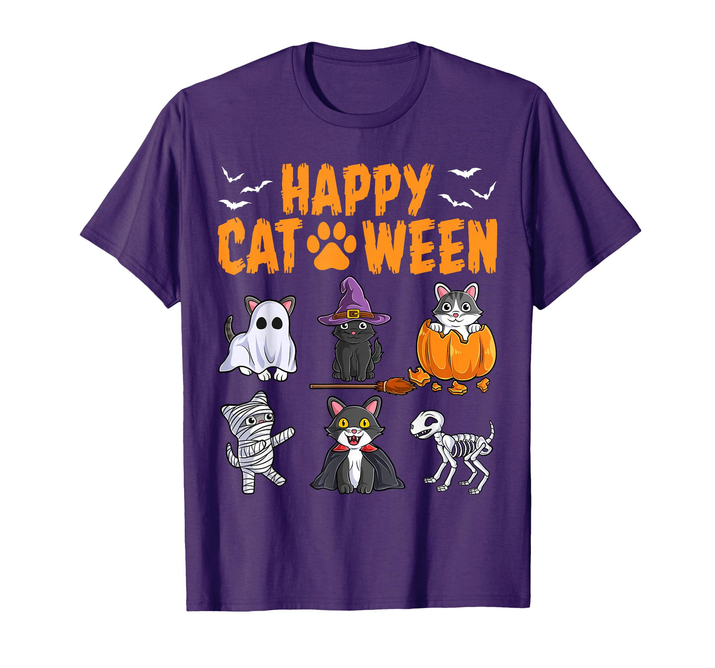 Cats Halloween Spooky Holiday Cute Kitten Cat Halloween T-Shirt