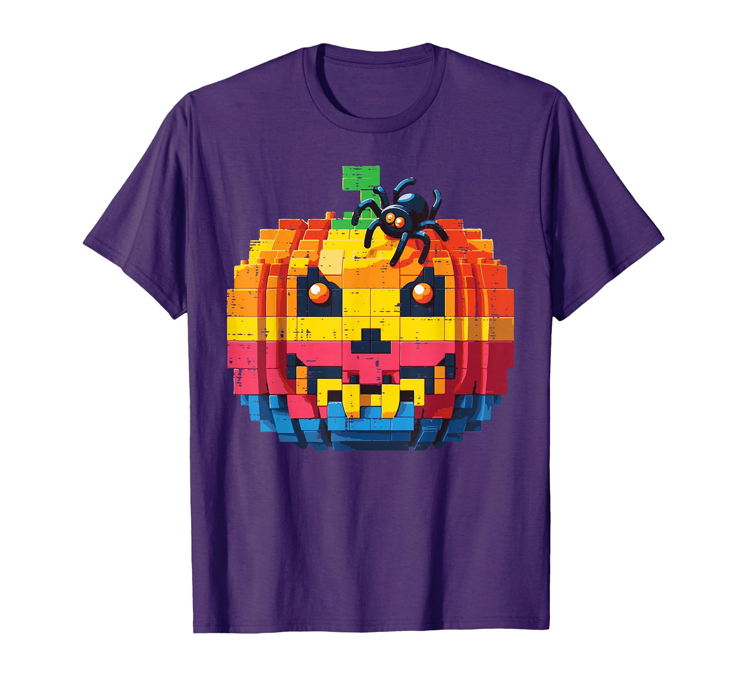 Halloween Blocks Pumpkin Bricks Costume Boys Kids Toddler T-Shirt
