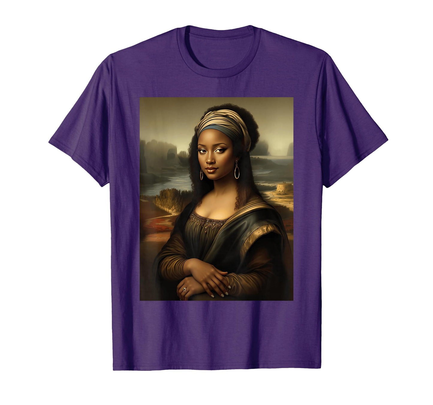 Black Mona Lisa African American Black History Month Funny T-Shirt