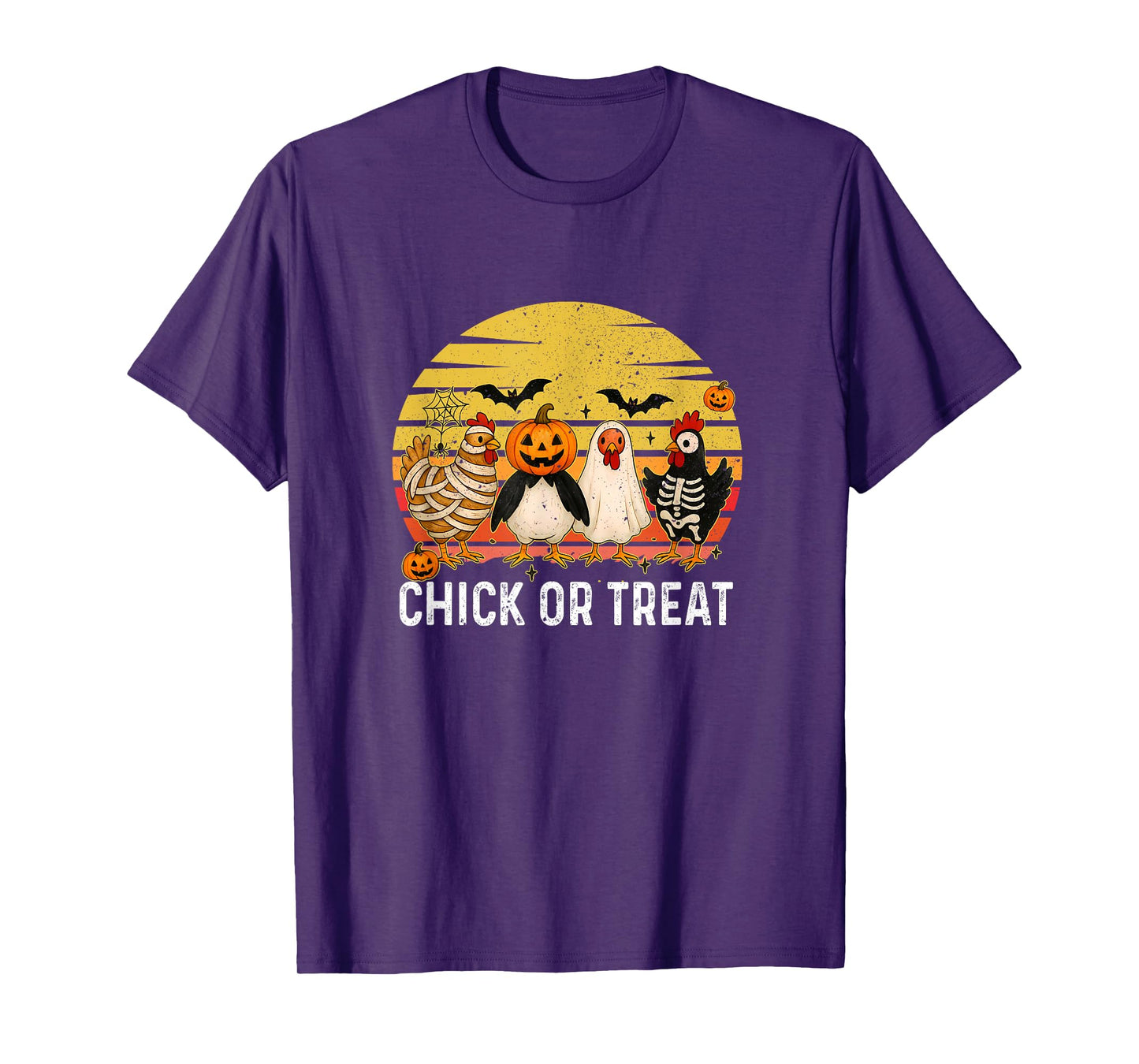 Chick Or Treat Halloween Witch Spooky Chicken Farmer T-Shirt