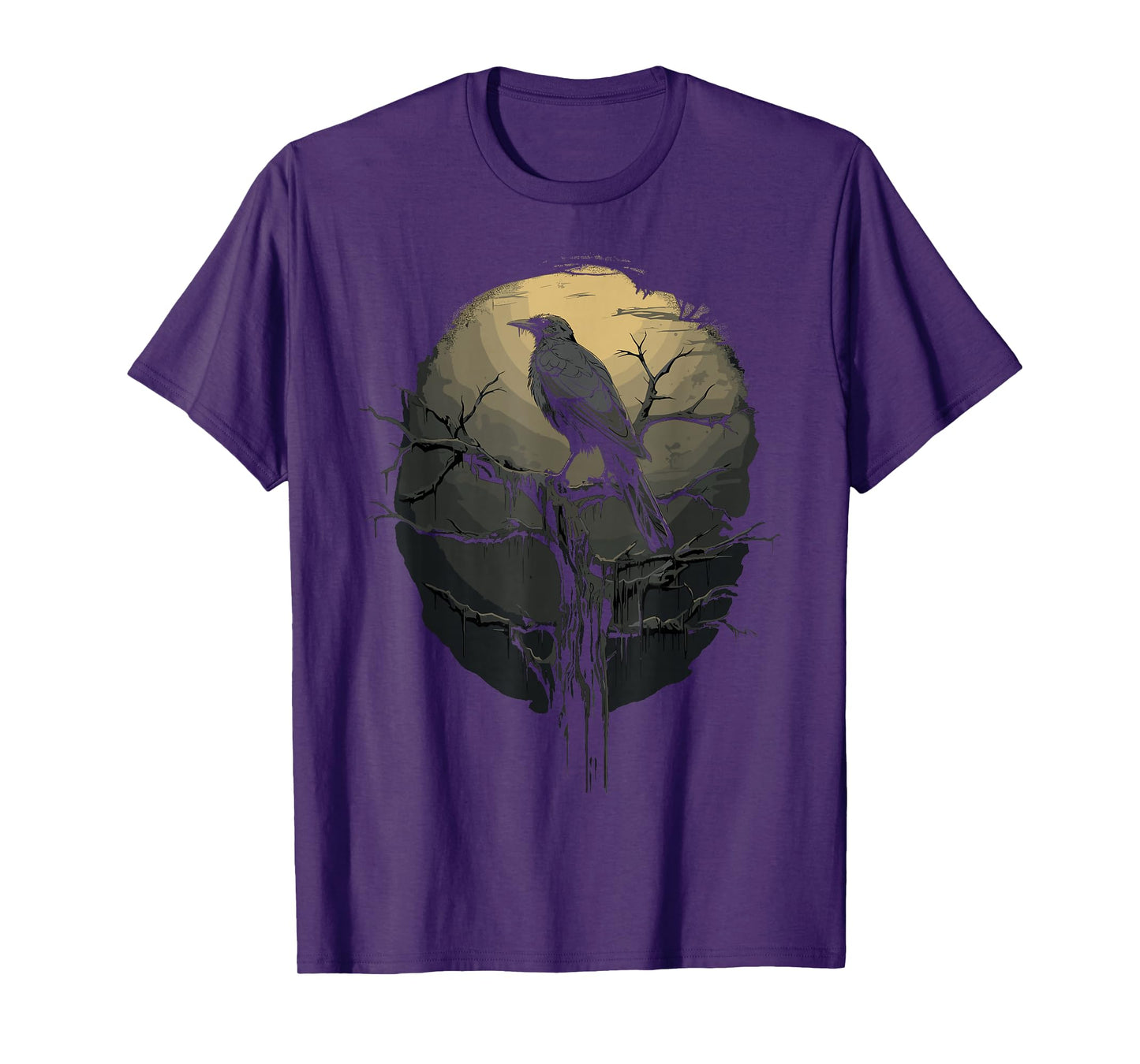 Beautiful Black Crow Raven Bird Silhouette T-Shirt