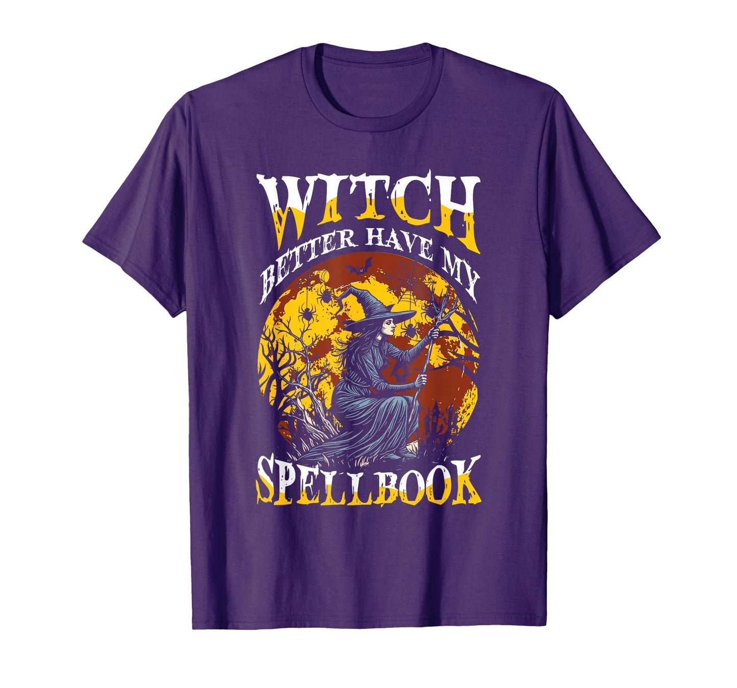 Witch Better Have My Spellbook Halloween Moon Scene T-Shirt