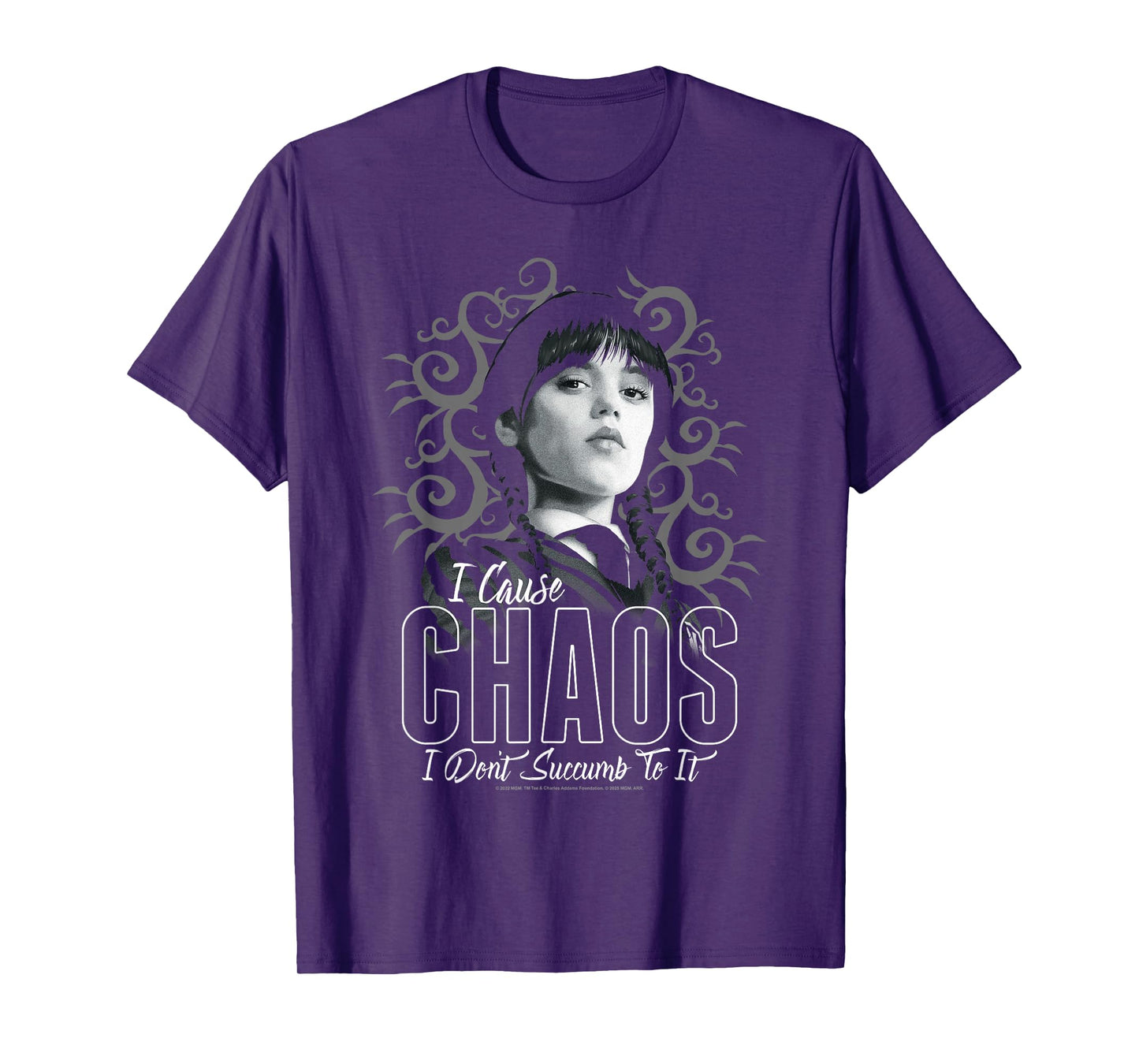 Wednesday I Cause Chaos I Don't Succumb To It Portrait T-Shirt