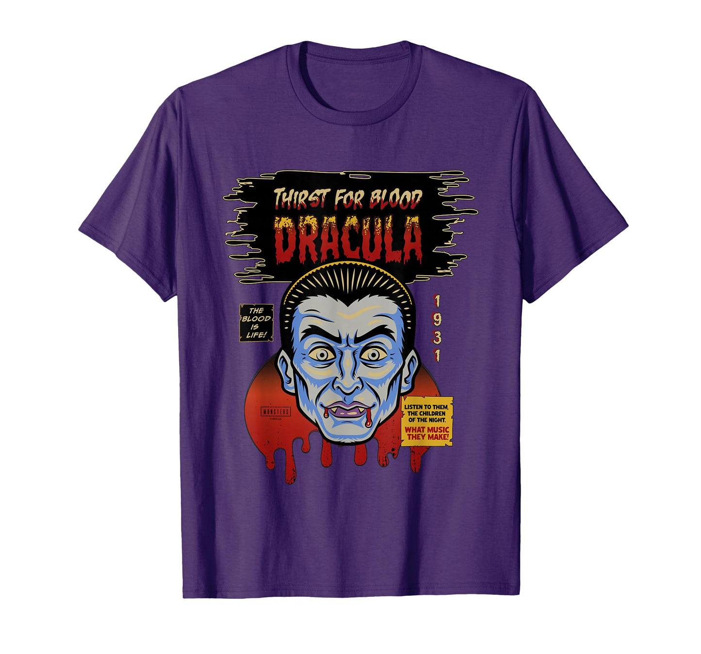 Universal Monsters Dracula Vintage Halloween Mask T-Shirt