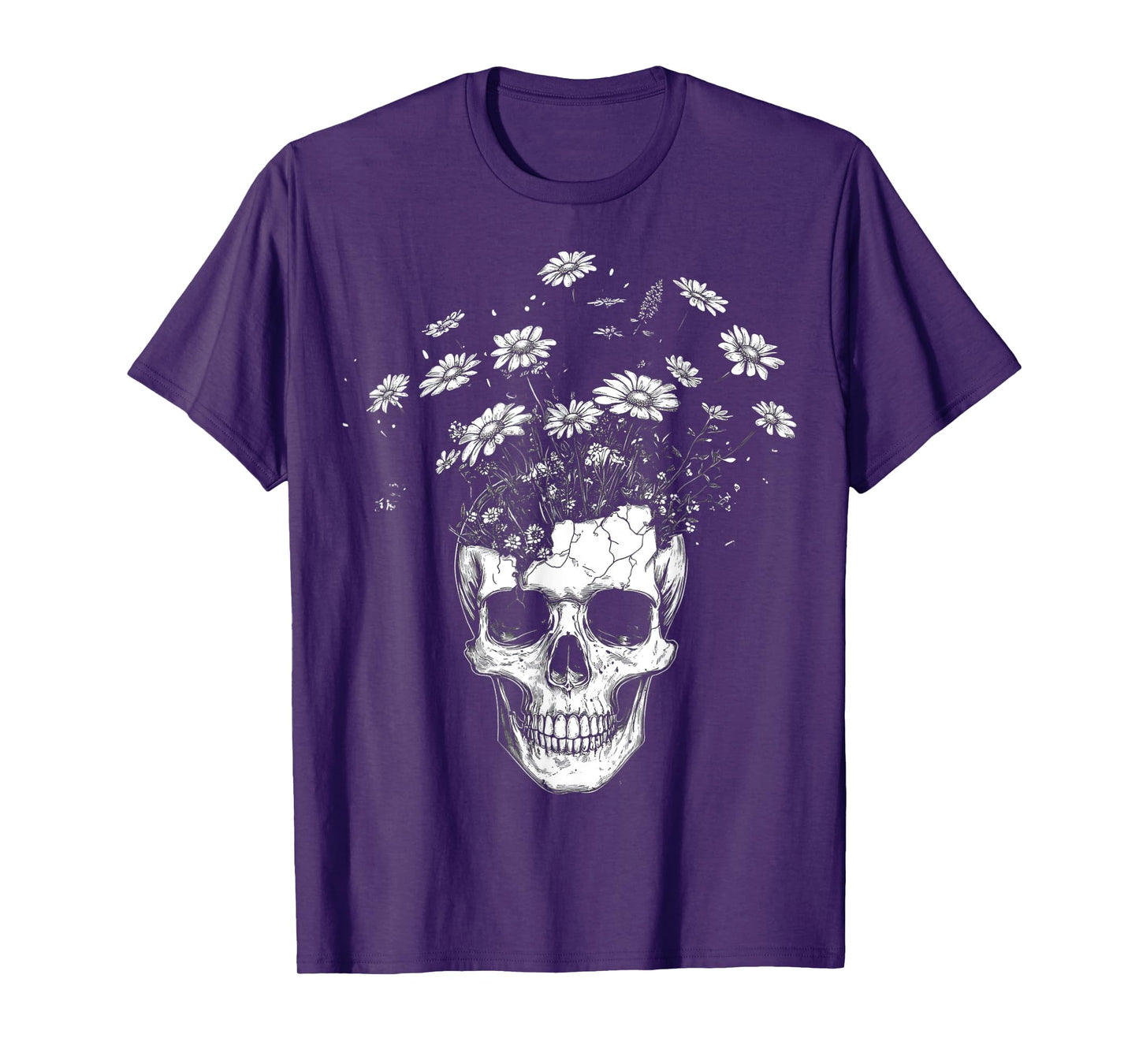 Goth Skeleton Floral Gothic T-Shirt