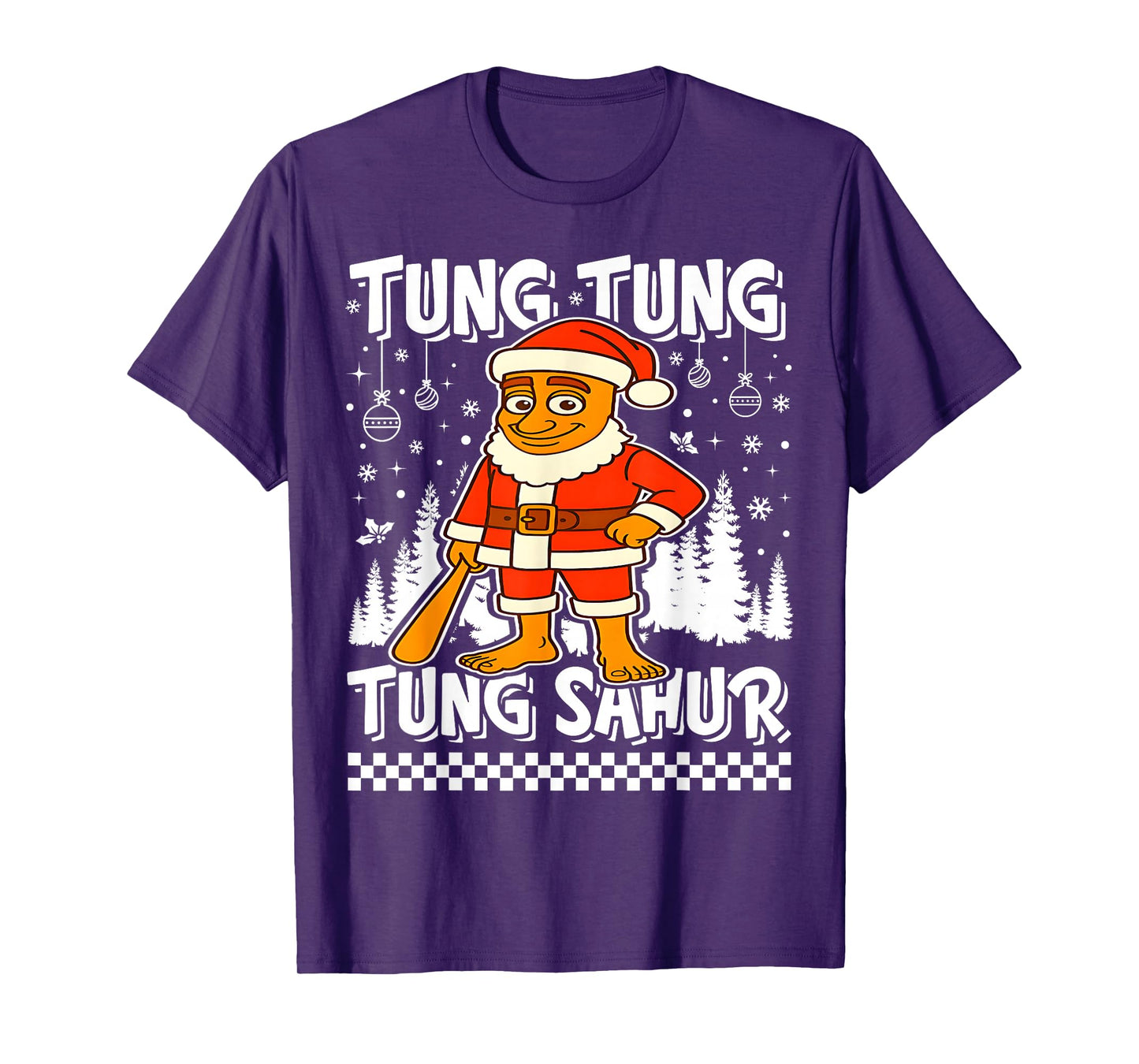 Tung Tung Tung Sahur Santa Claus Italian Brainrot Christmas T-Shirt
