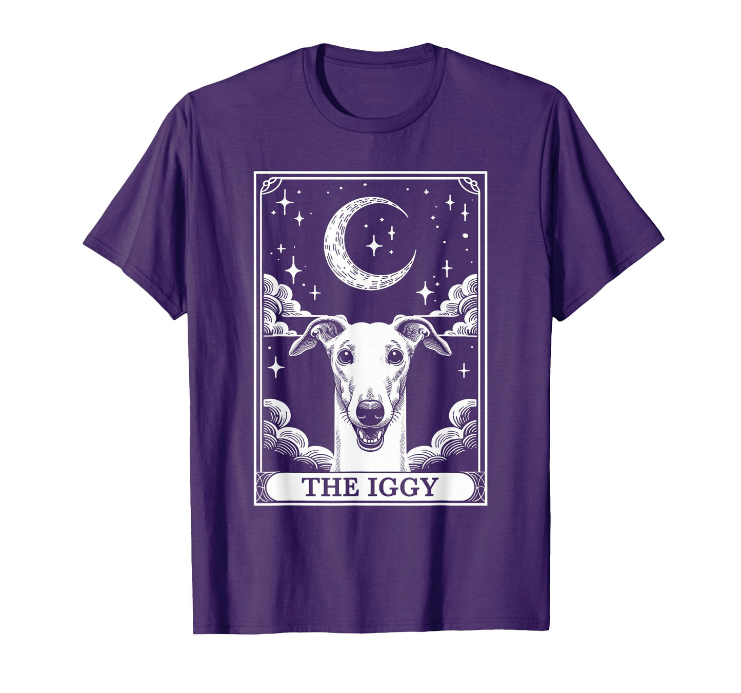 Tarot Card Vintage Crescent Moon Italian Greyhound Dog Mom T-Shirt