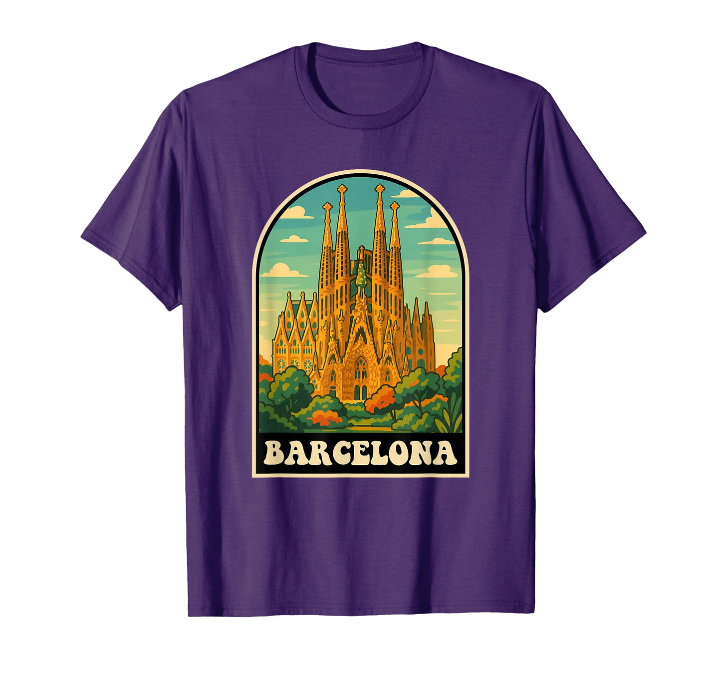 Barcelona Vintage Travel Spain T-Shirt