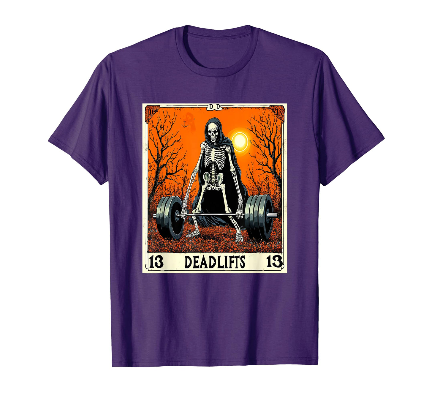 Lift of Death Tarot Deadlifts Gym Reaper's Workout 09Q36N T-Shirt