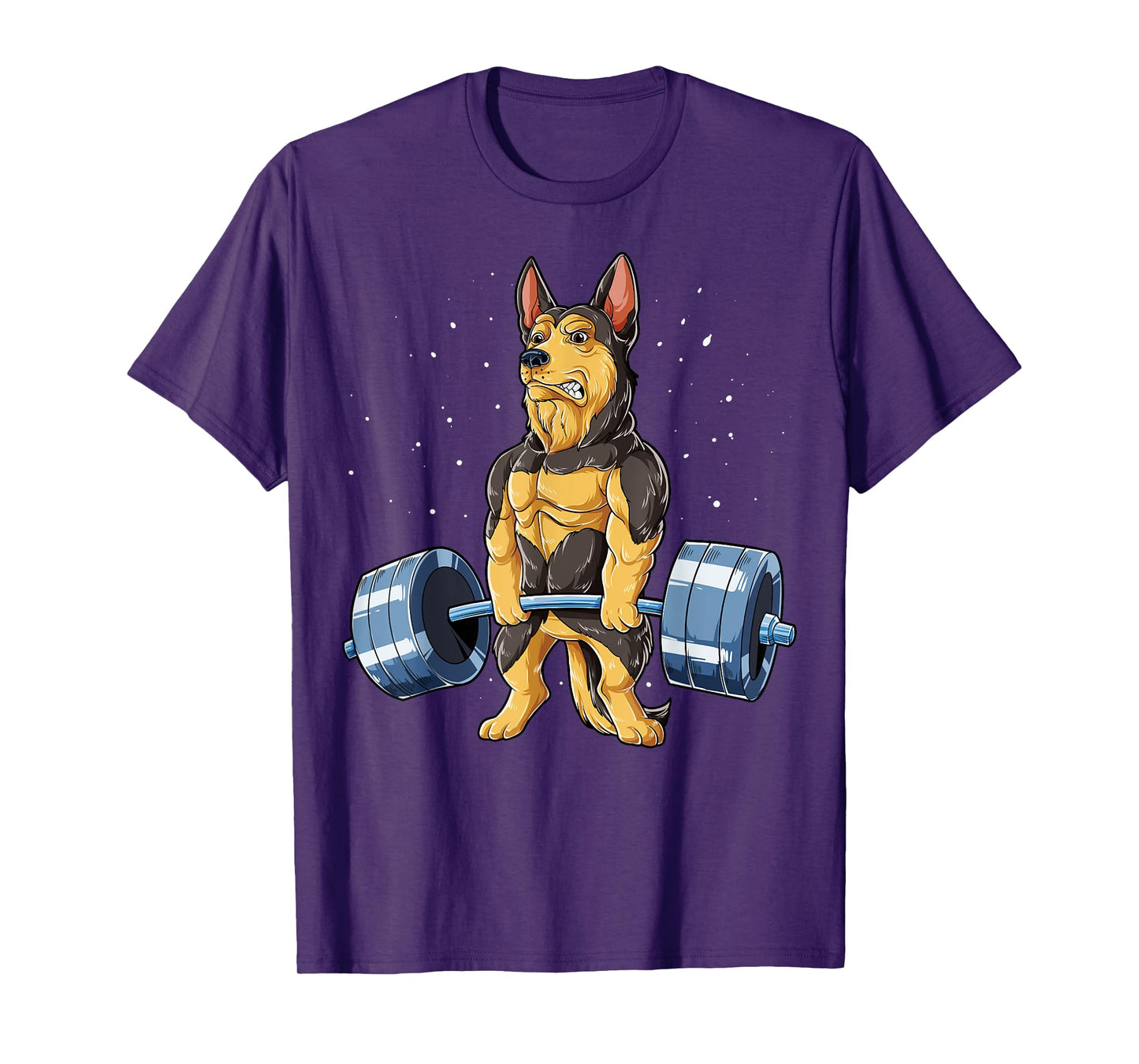 German Shepherd Weightlifting Funny Deadlift Men Fitness Gym T-Shirt