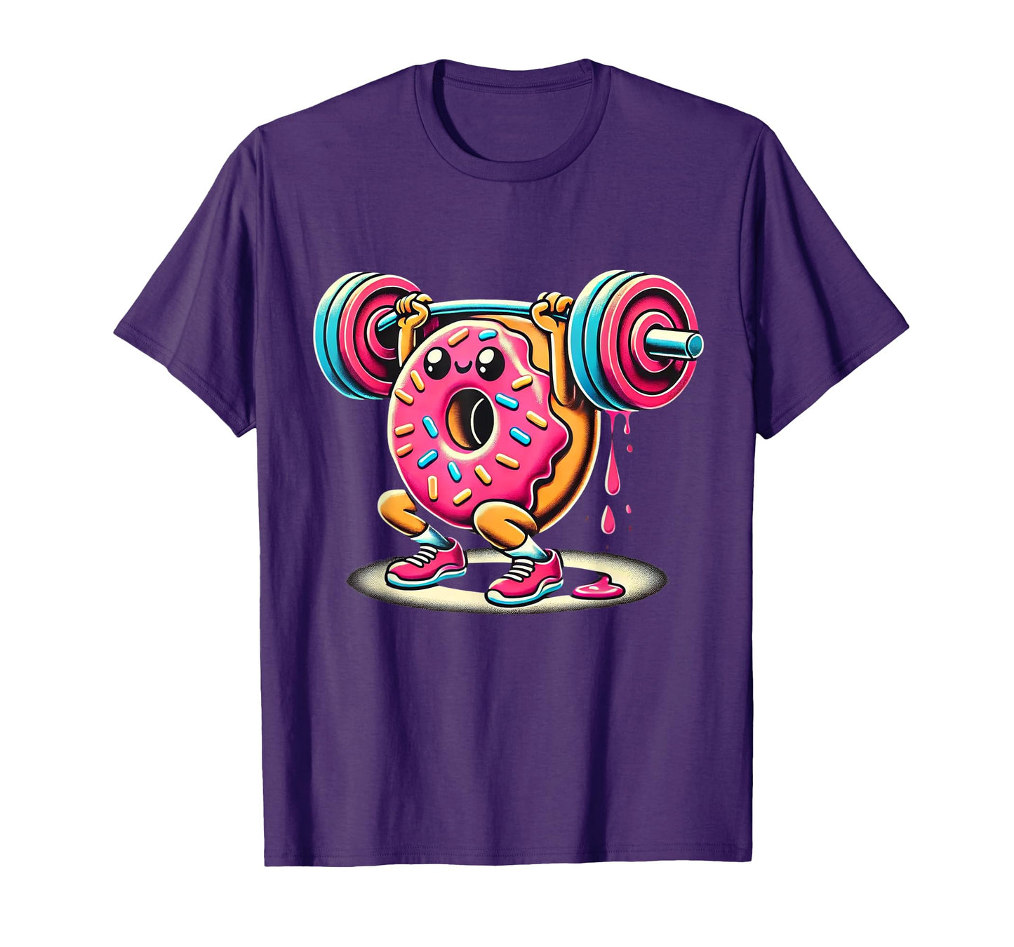 Funny Donut Bodybuilding Weightlifting Food Gym Donut T-Shirt