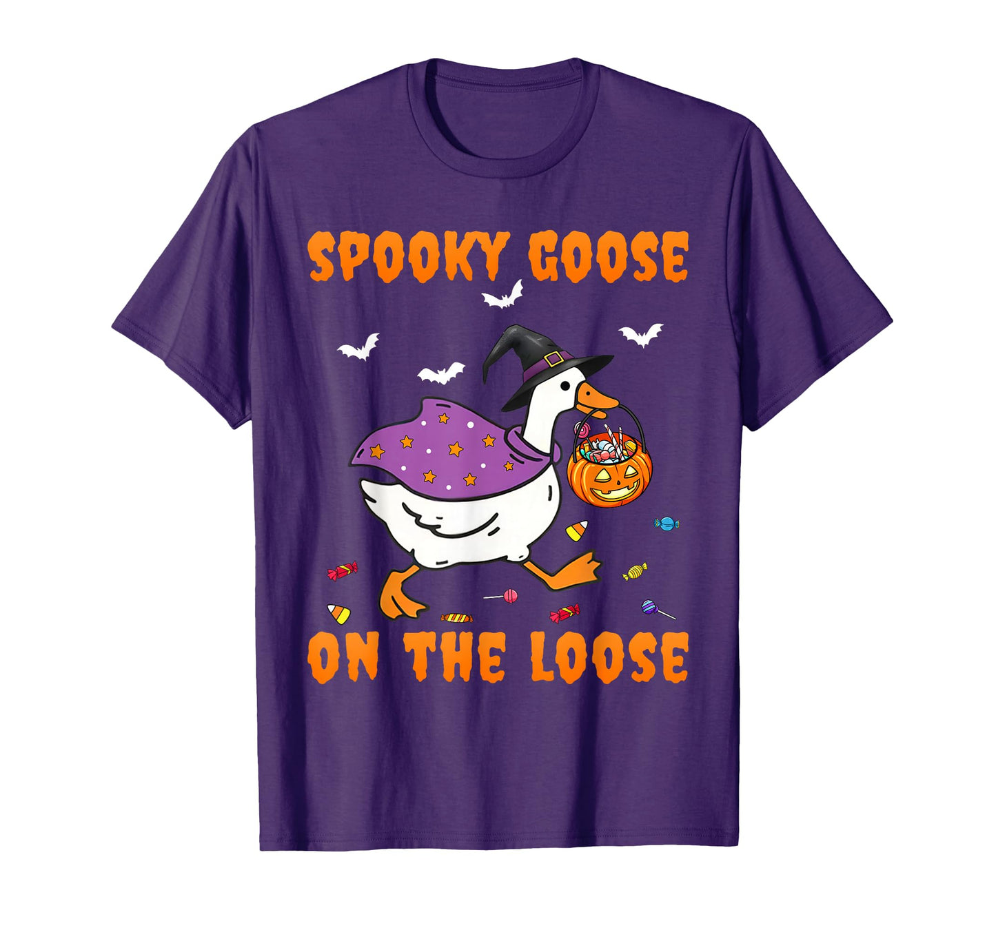 Spooky Goose On The Loose Funny Halloween Goose Costume T-Shirt