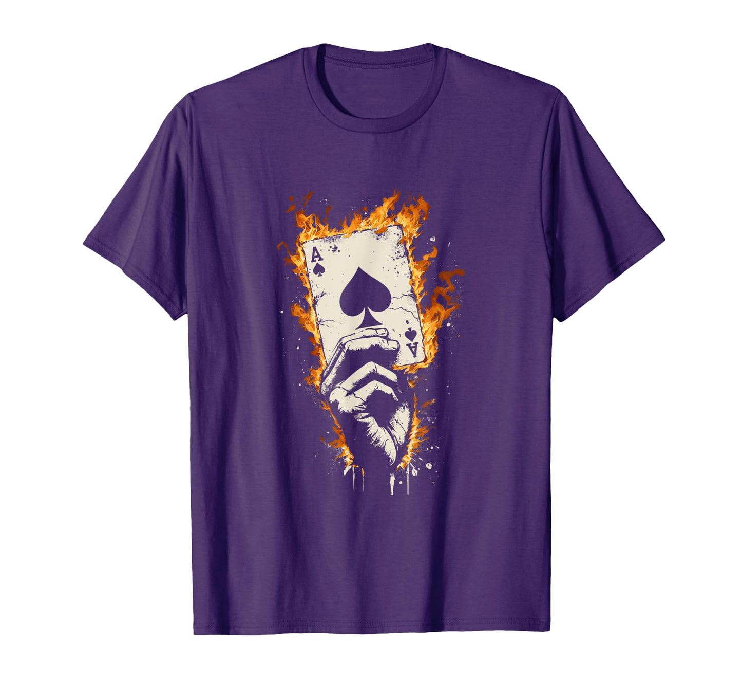 Ace Of Spades Burning - Vintage Favorite Card Game Lover T-Shirt