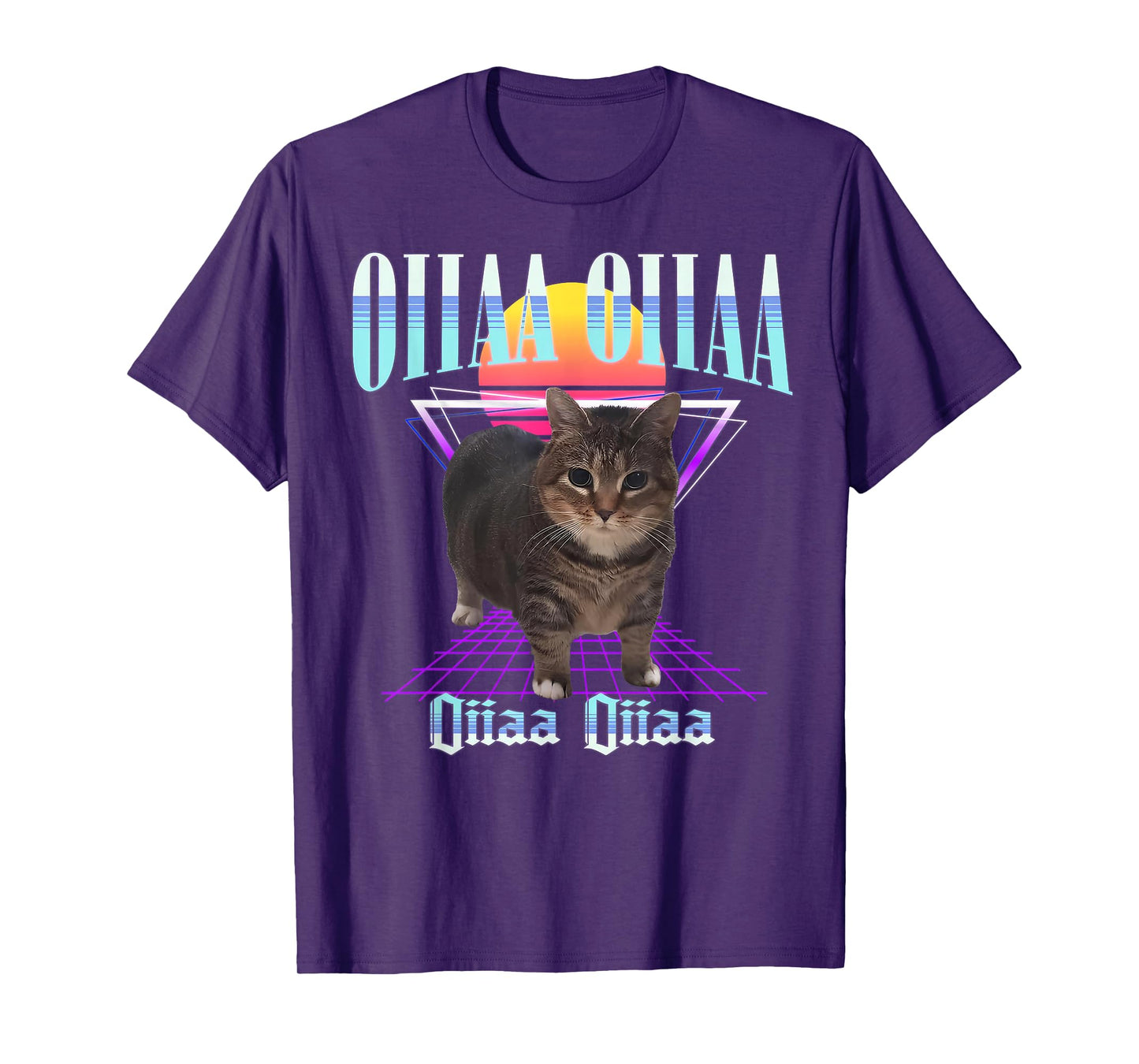 Oiia Oiia Cat Meme Funny Spining Cat Gifts For Men Women Kid T-Shirt