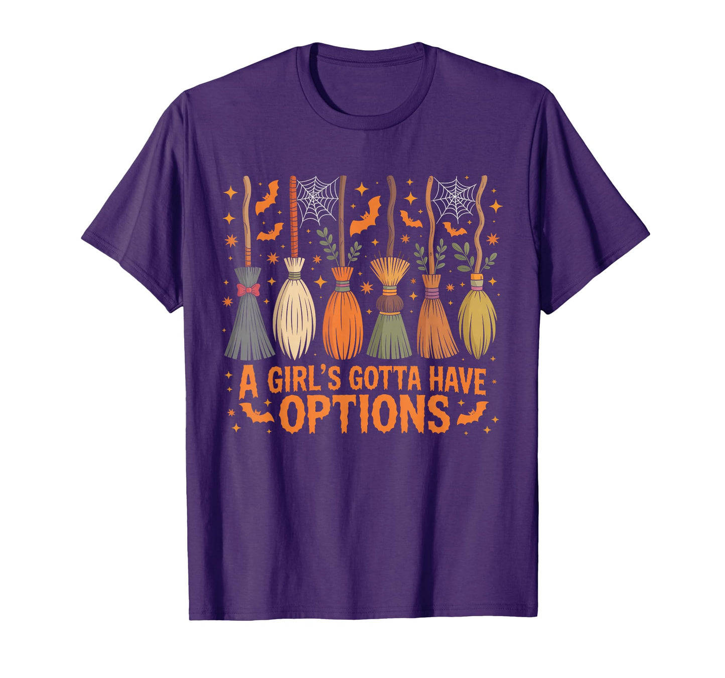 Retro a Girl’s Gotta Have Options Spooky Witches Halloween T-Shirt