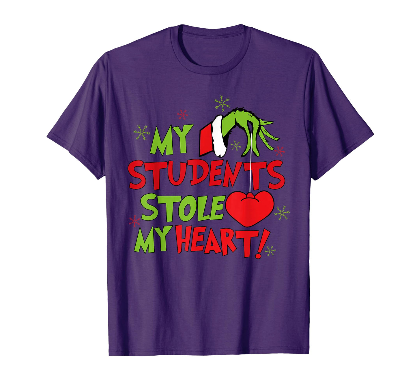 My Students Stole My Heart Christmas Holiday Teacher Pajamas T-Shirt