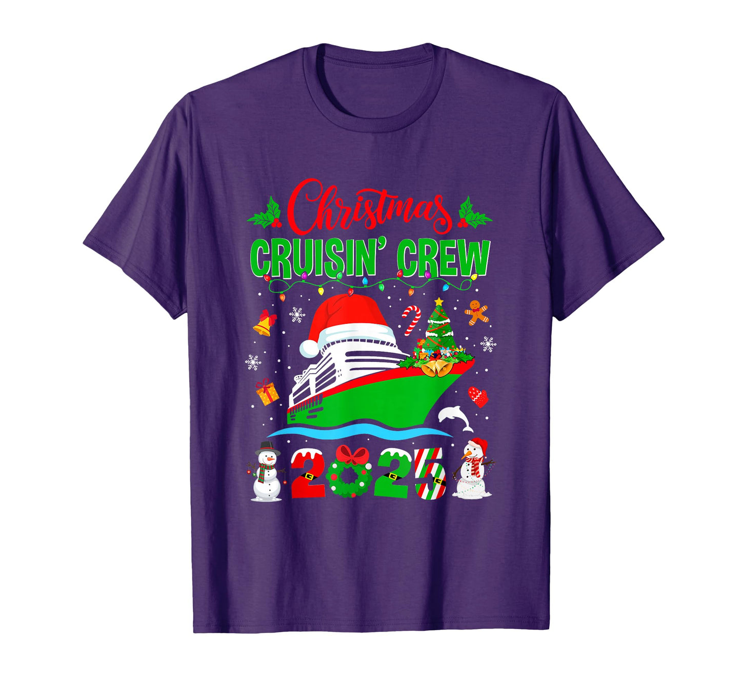 Merry Cruisemas Cruise 2025 Funny Christmas Cruisin Crew T-Shirt