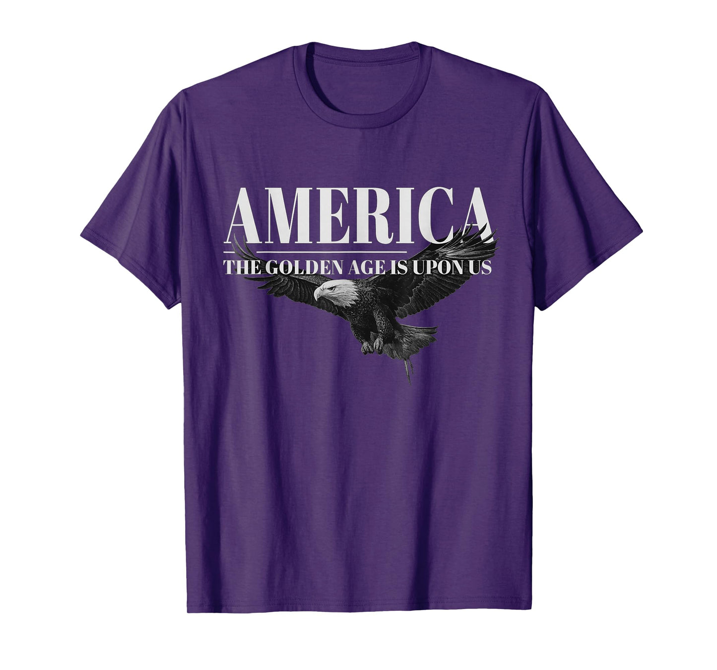 America Golden Age Patriotic Bald Eagle Design T-Shirt