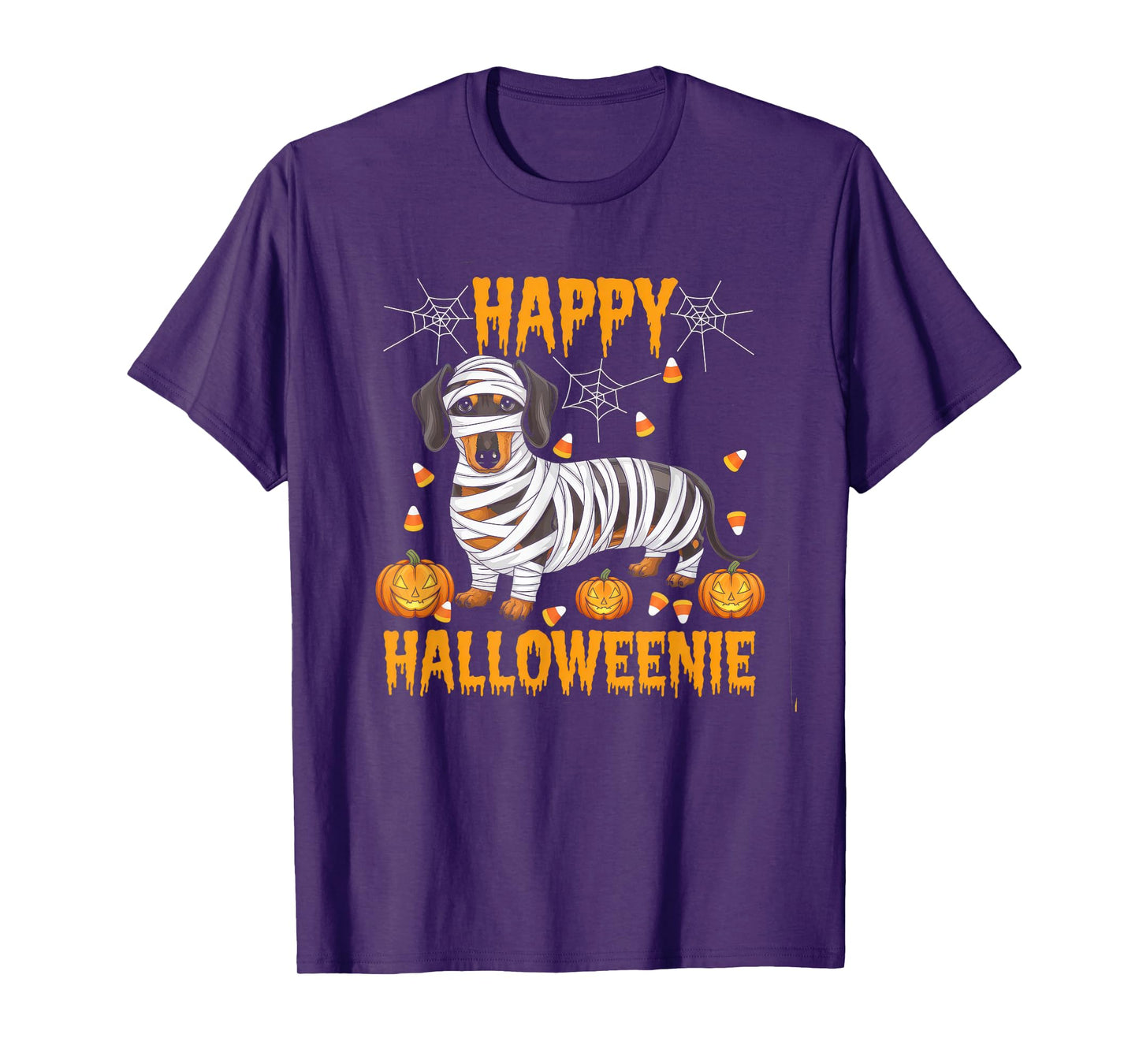 Happy Halloweenie Tshirt Women Men Wiener Monster Party T-Shirt