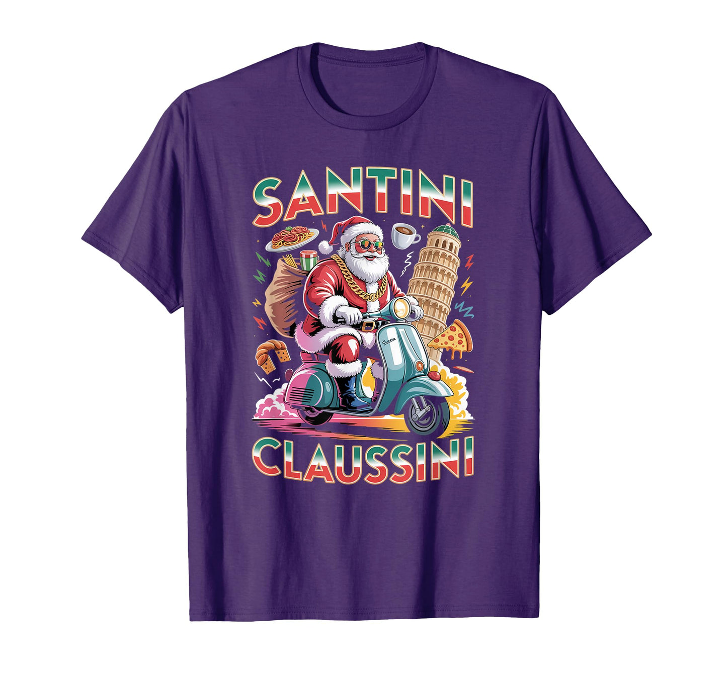 Italian Brainrot Christmas Santini Claussini Funny Santa T-Shirt