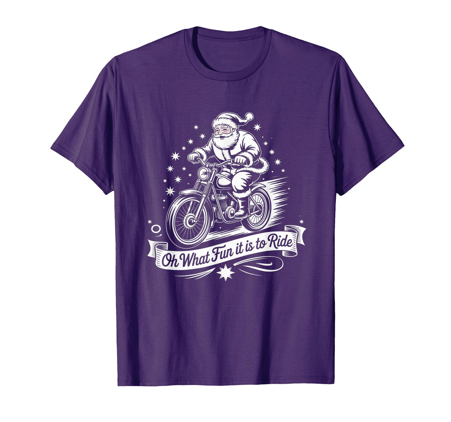 Motorcycle Christmas Santa Oh What Fun It is to Ride T-Shirt