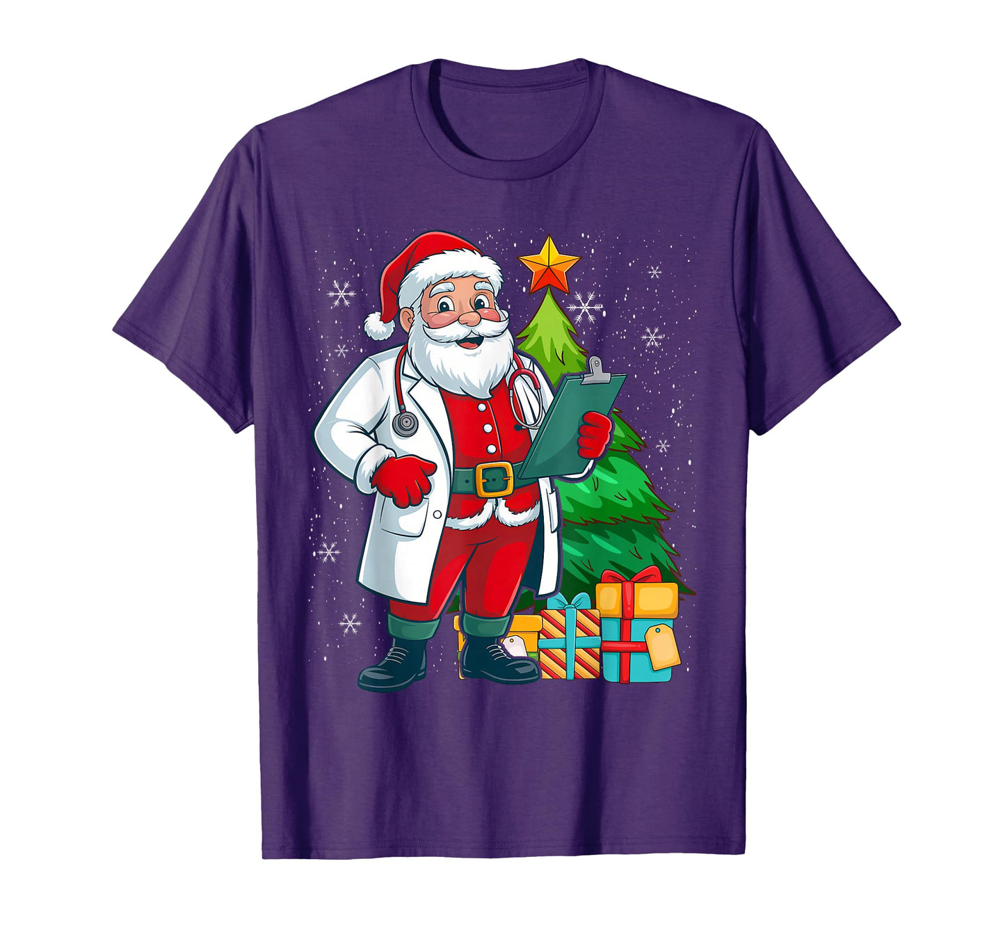 Nurse Christmas Santa Doctor Medical Nursing T-Shirt