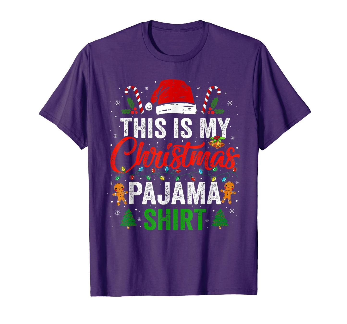 This is My Christmas Pajama Shirt Funny Xmas PJs Men Women T-Shirt