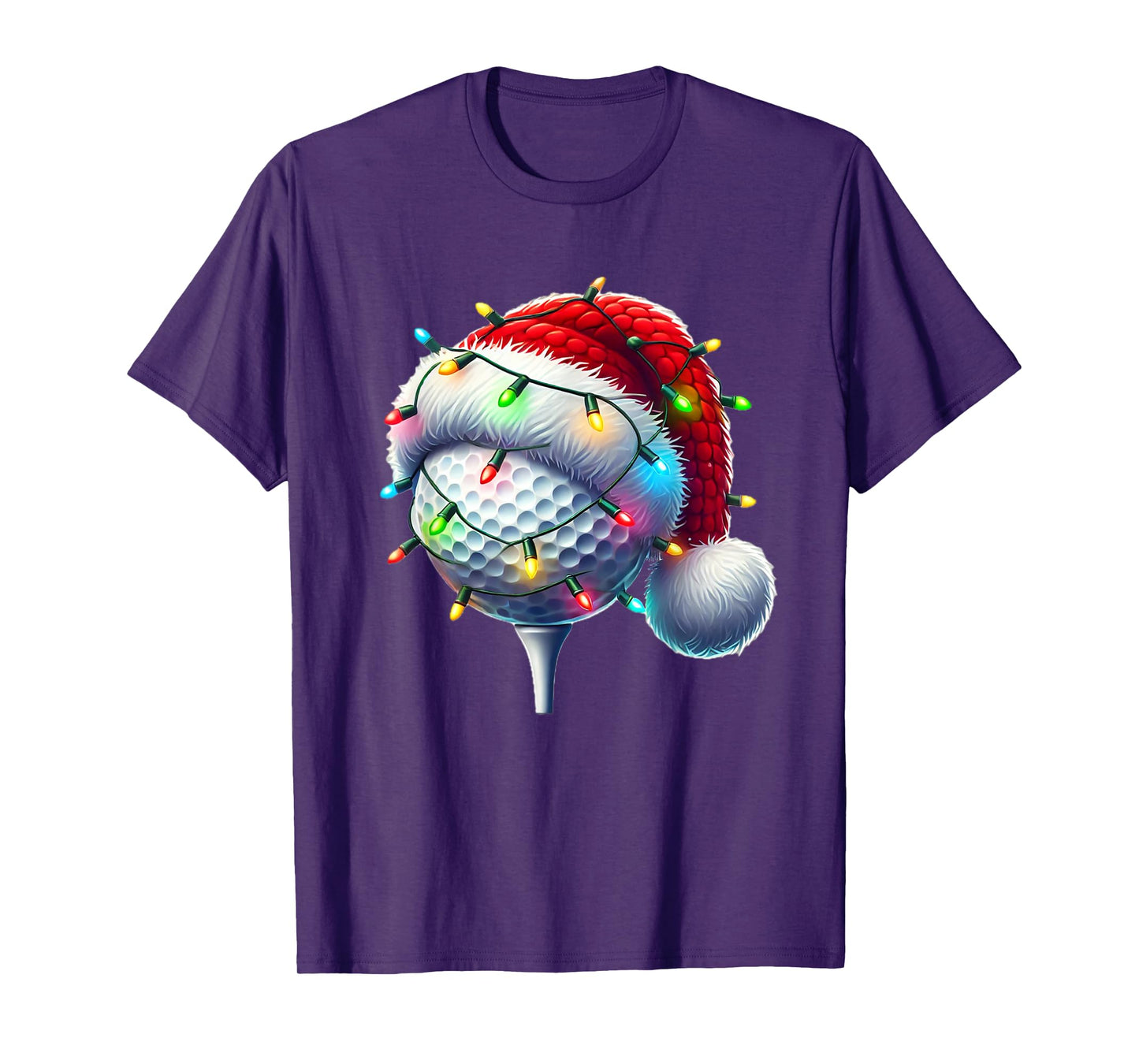 Golf Ball Santa Hat Xmas Golfing Golfer Christmas Boys Men T-Shirt