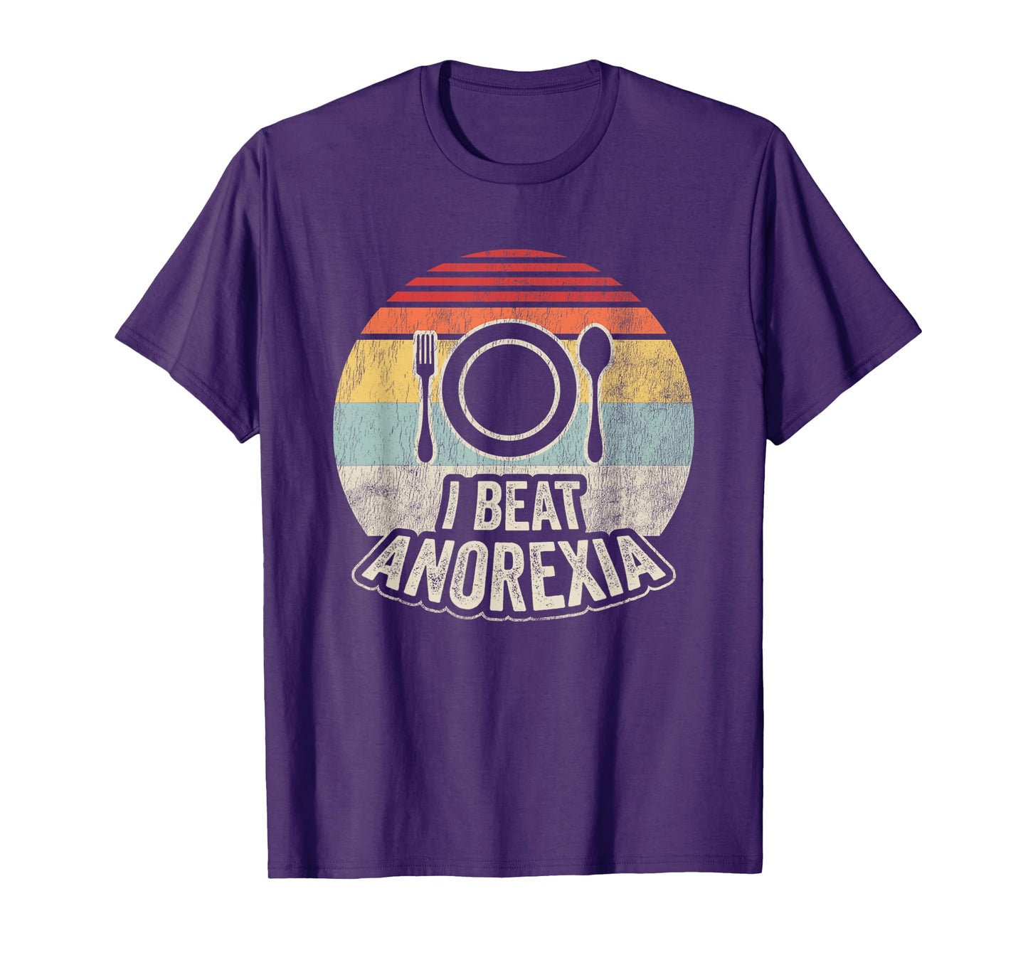 I Beat Anorexia Funny Retro Humor T-Shirt