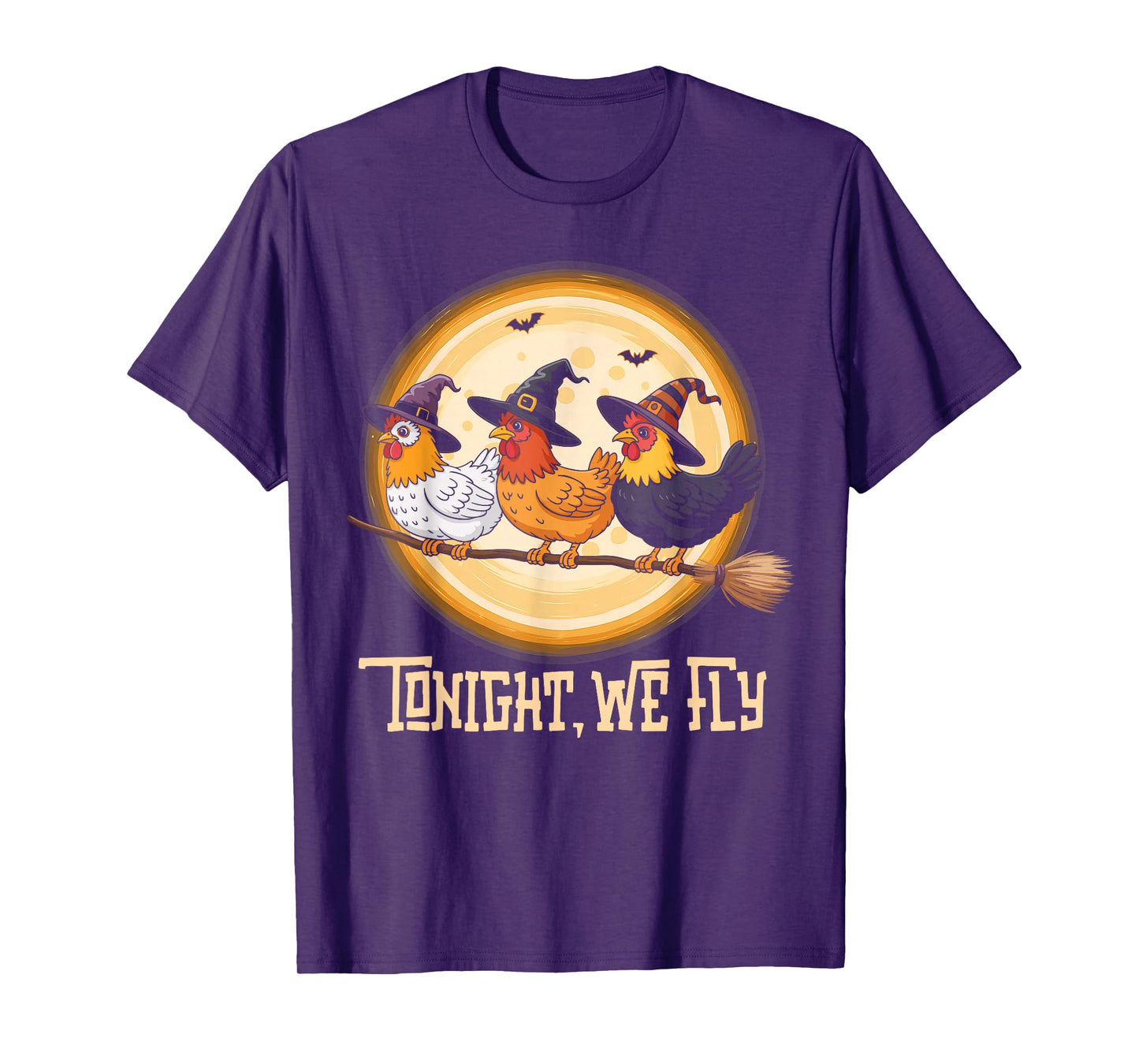 Tonight We Fly Funny Chicken Spooky Season Farm Halloween T-Shirt