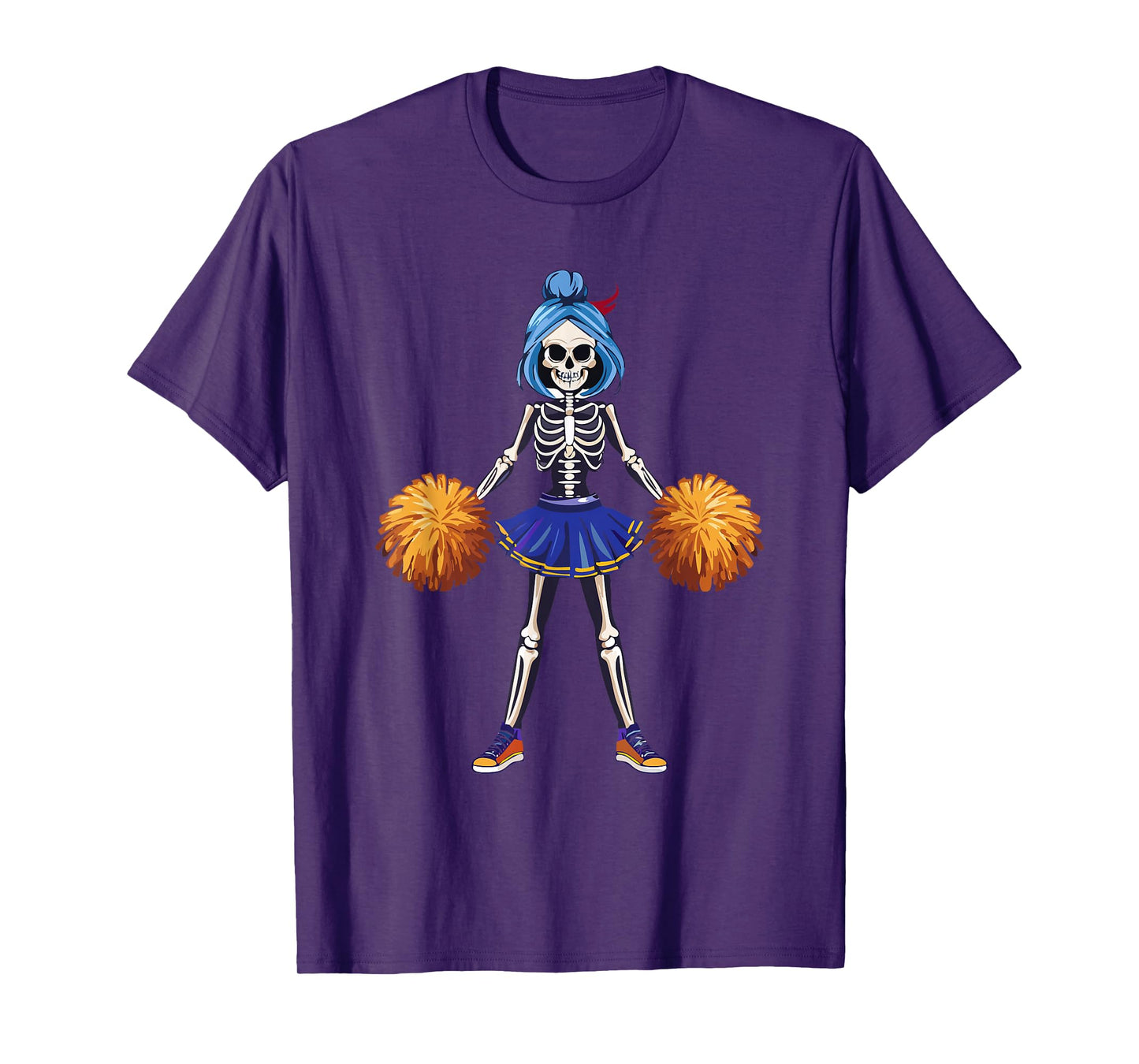 Funny Scary Goth Girl Halloween Cheerleader Costume T-Shirt