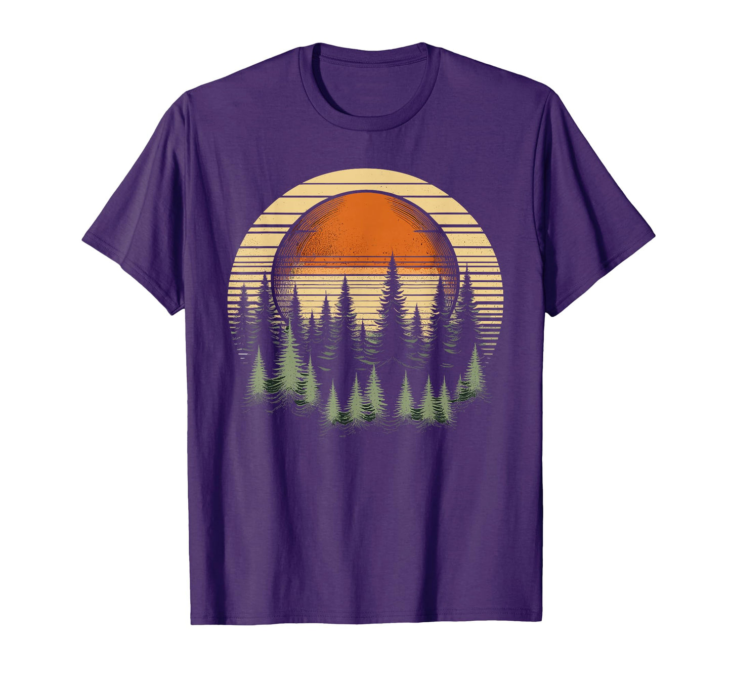 Trees Wildlife Nature Retro Forest T-Shirt
