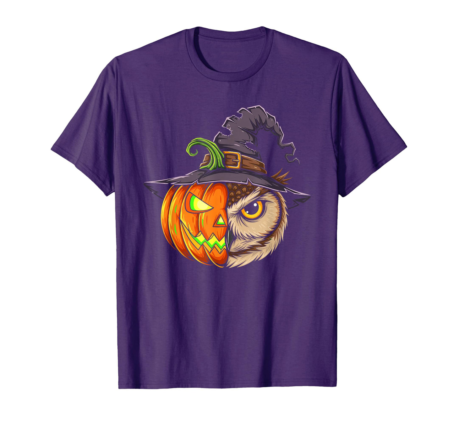 Owl Pumpkin Jack O Lantern Halloween Kids Mens Womens T-Shirt