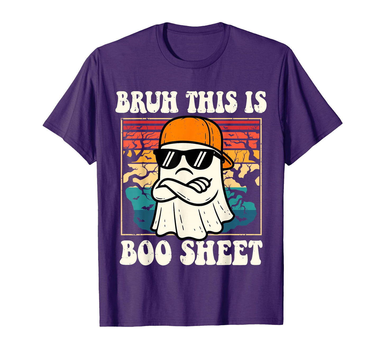 Bruh This is Boo Sheet Funny Ghost Halloween Men Boys Kids T-Shirt