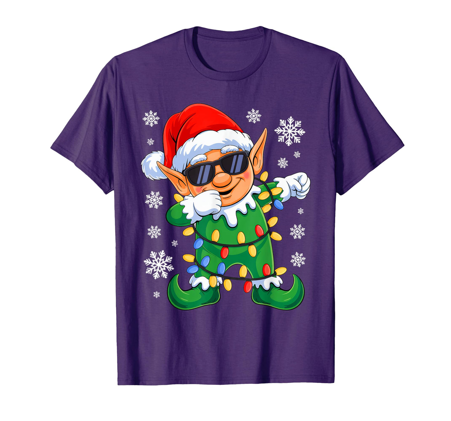 Dabbing Elf Christmas Boys Girls Kids Funny Xmas Squad T-Shirt