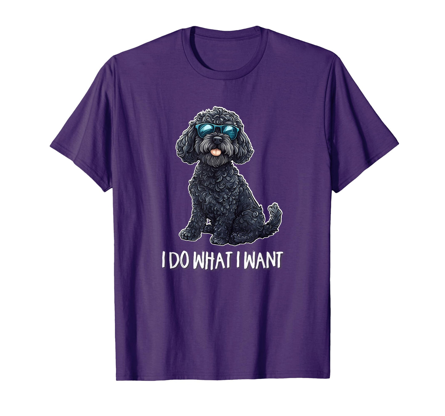 Cute Illustration I Do What I Want Black Cockapoo Lover T-Shirt
