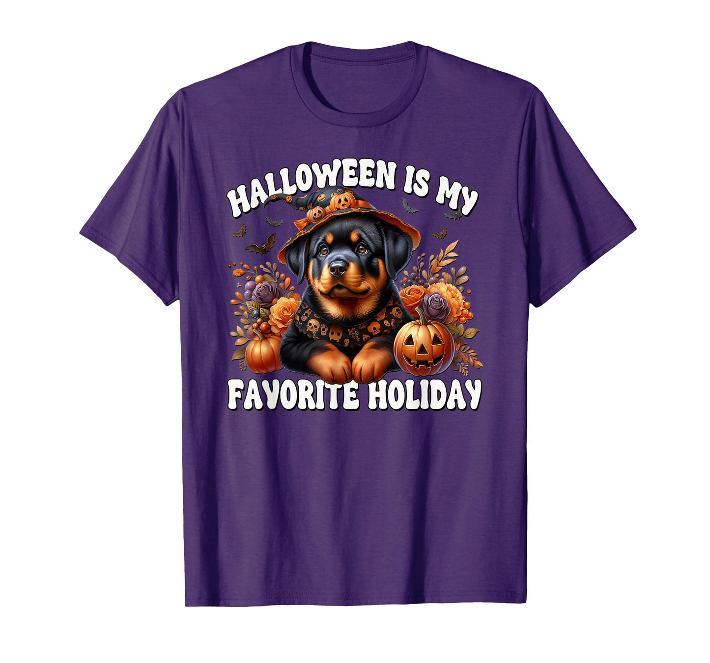 Cute Rottweiler Halloween is My Favorite Holiday for Dog Mom T-Shirt