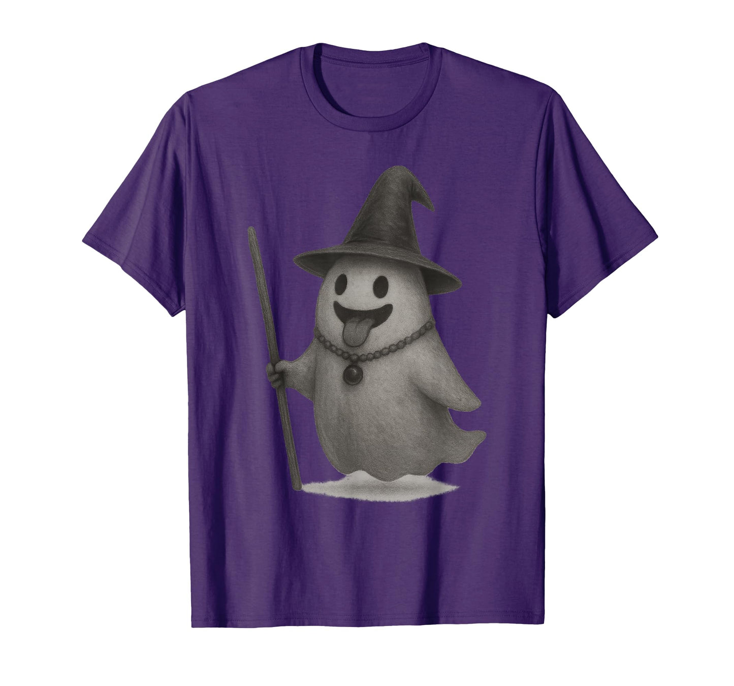 Vintage Wizard Ghost Boo Weird Funny Halloween Ghost Meme T-Shirt