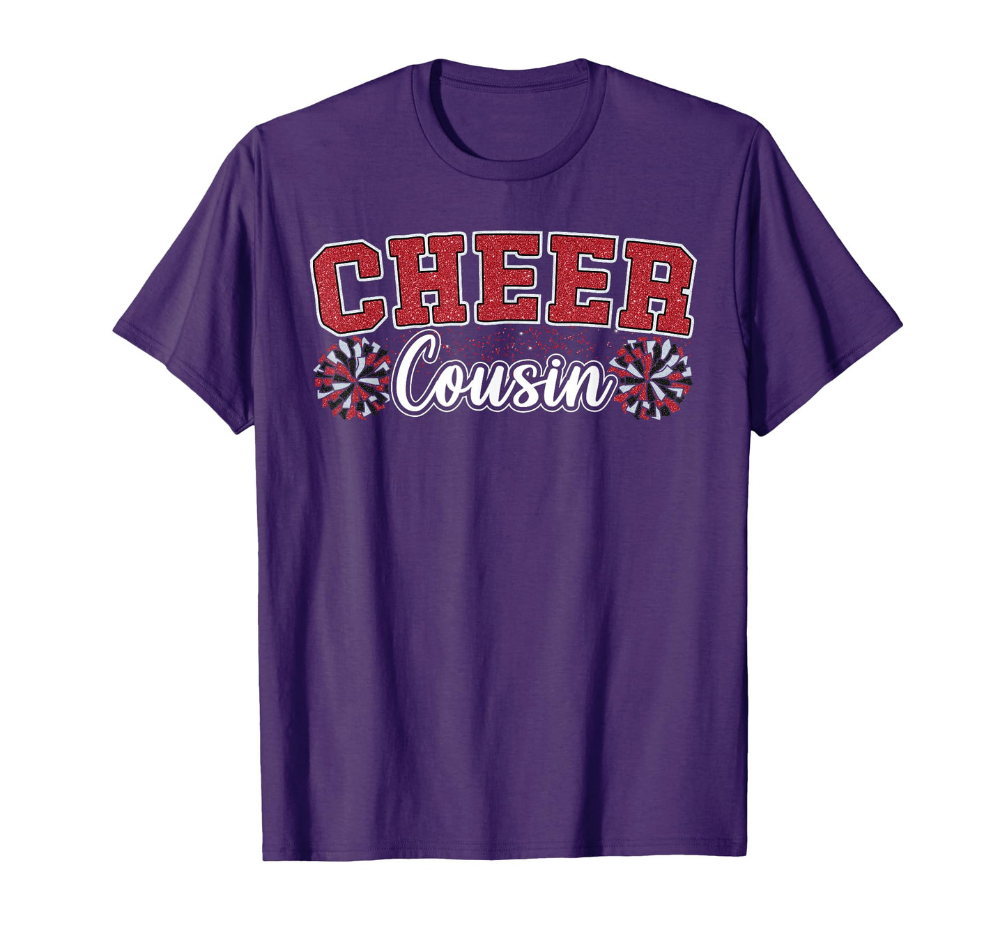Red Cheer Cousin My Favorite Cheerleader Calls Me Cousin T-Shirt