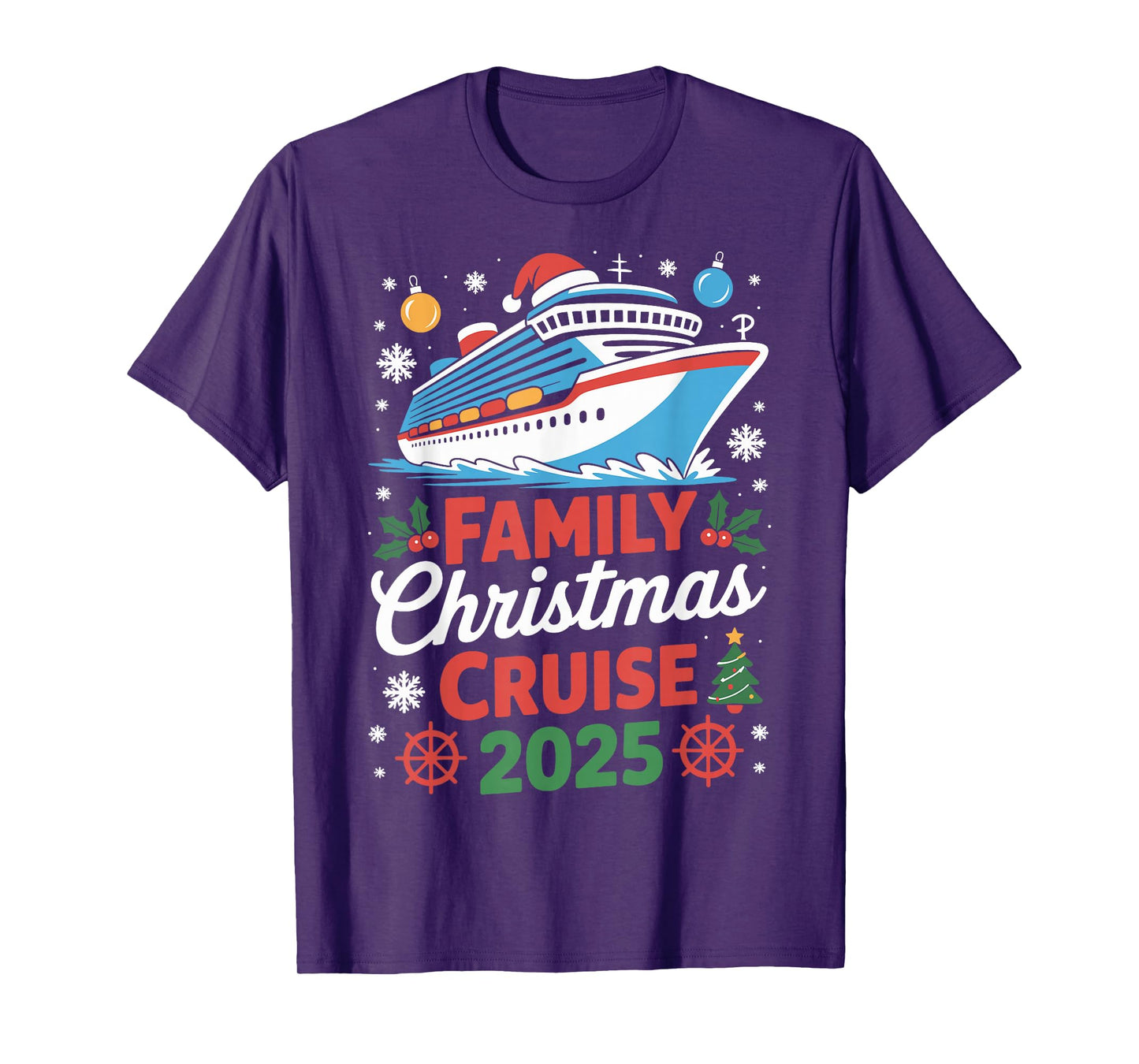 Family Christmas Cruise 2025 Holiday Vacations for Men Women T-Shirt