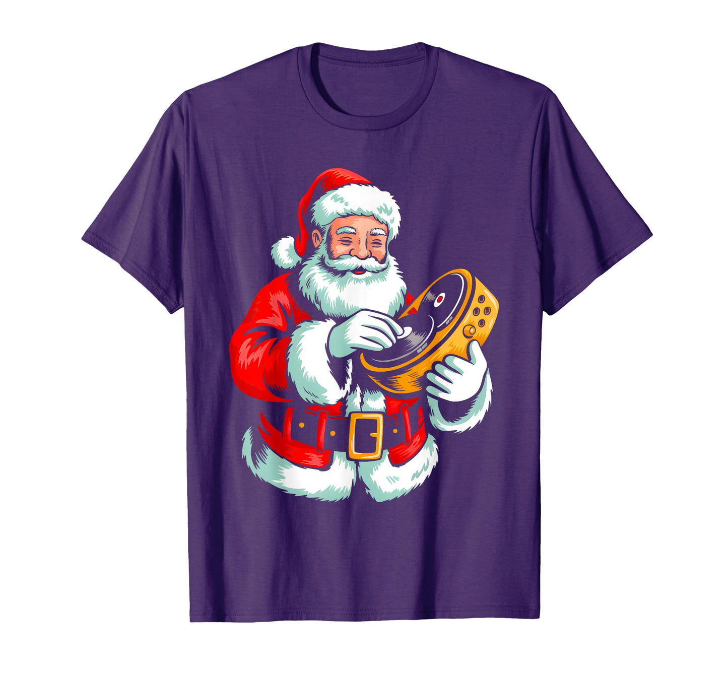 Santa Playing Dj Xmas Vibes Funny Christmas Pajama Men Women T-Shirt