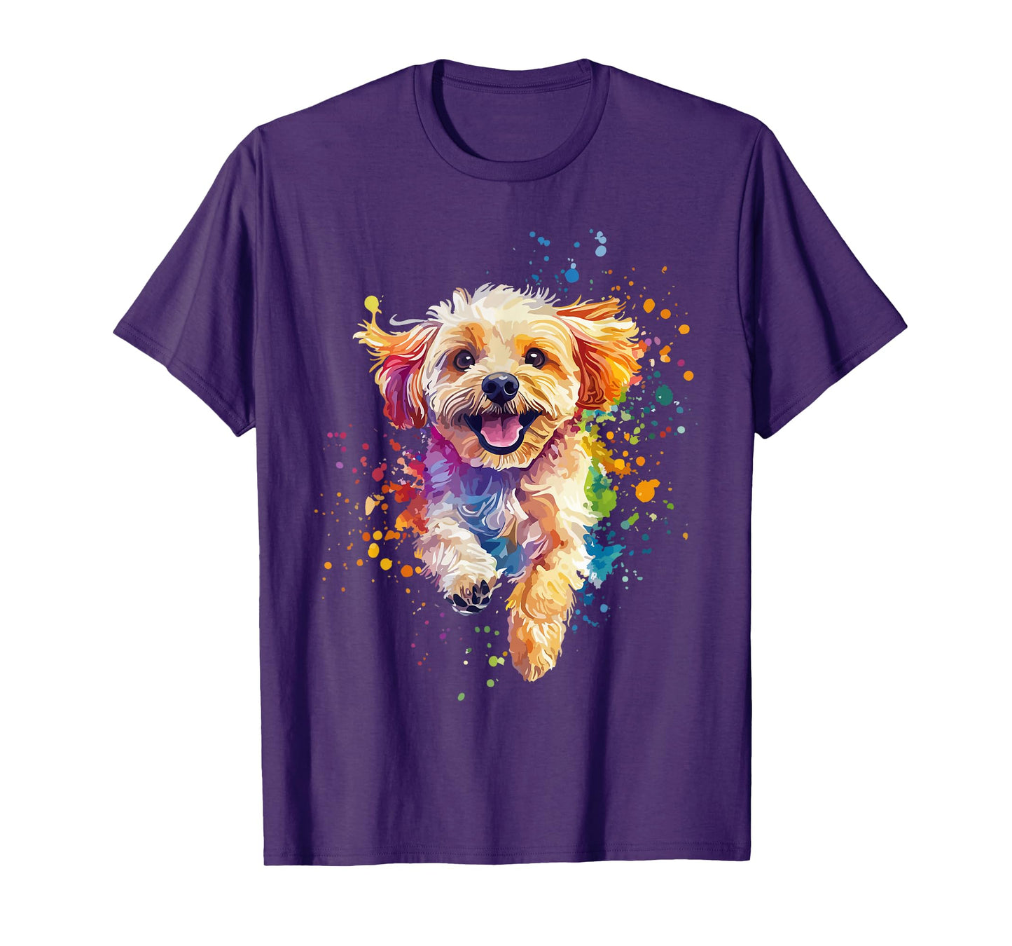 Cavapoo Lover Colorful Splash Art Cavapoo T-Shirt